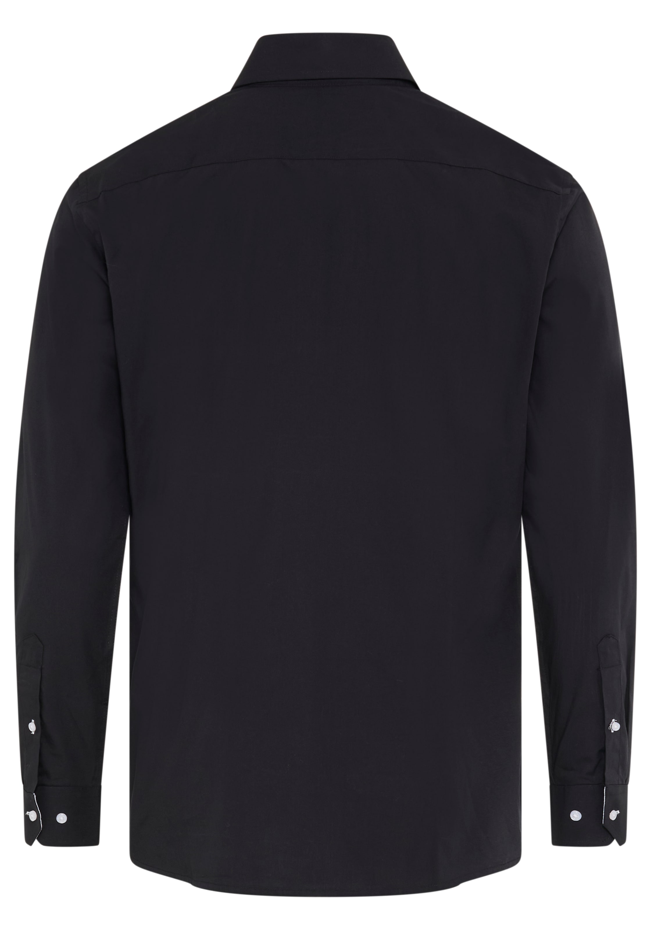 Bruno Banani Chemise à manches longues coupe cintrée, avec col Kent, en coton