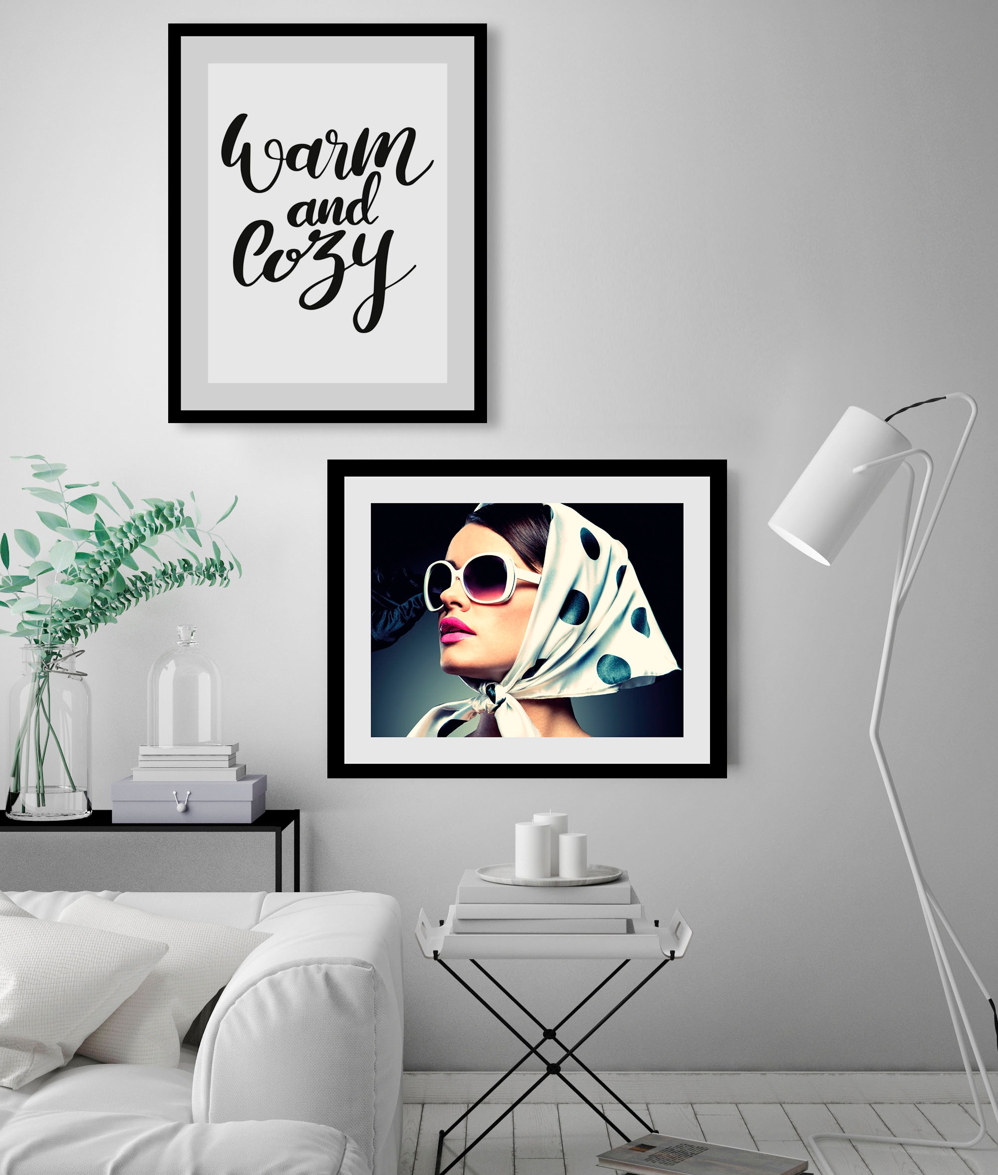 Image of queence Bild "Diva" Art Bilder von Frauen Fashion Frau Kunst Magazincover Mode 1 Stk. tlg. HD Premium Poster-Druck inkl. Holzrahmen