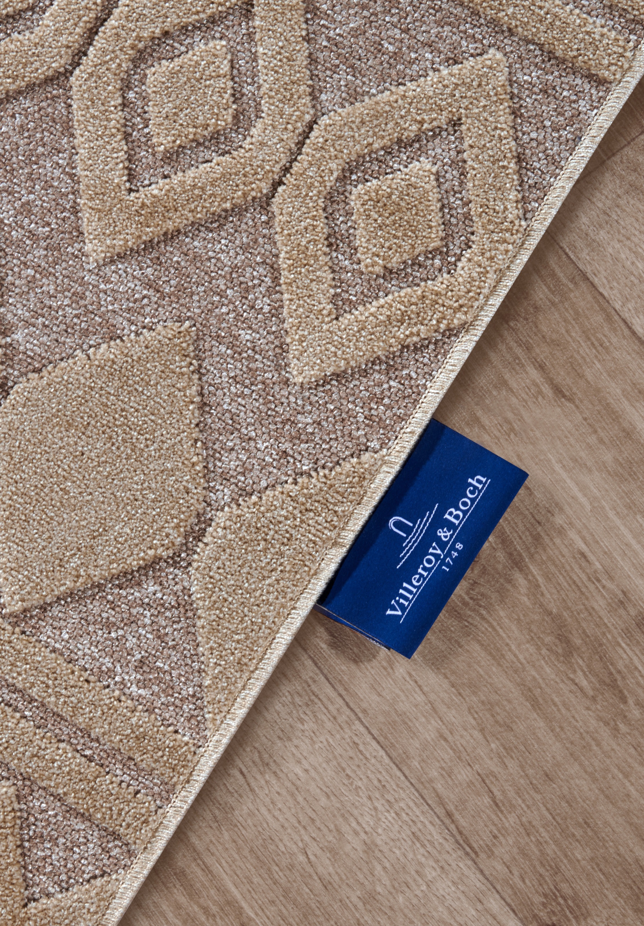 Villeroy & Boch Teppich »Catherine«, rechteckig, 5,5 mm Höhe, Wohnzimmer, Schlafzimmer, Modern, Hoch-Tief Effekt, Flur