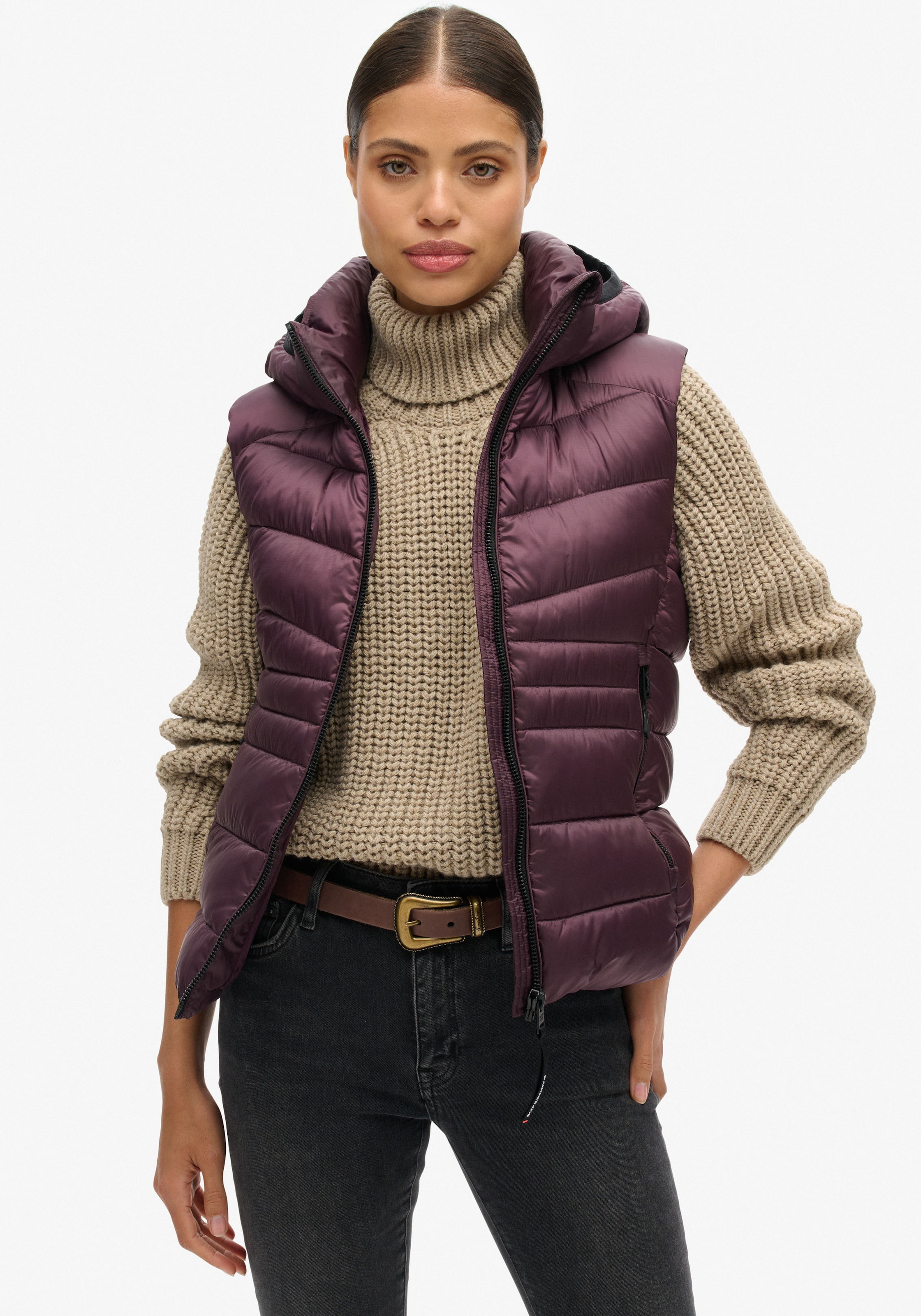 Superdry Steppweste »HOODED FUJI QUILT PADDED GILET«