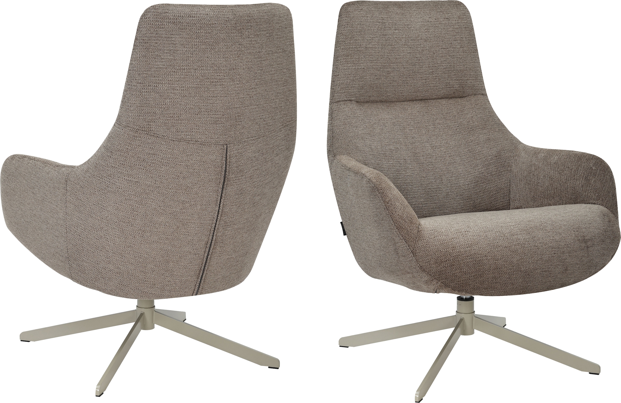 INOSIGN Drehsessel »CLARINDA moderner Ohrensessel drehbar, TV-Sessel, Relaxsessel«, 360-Grad drehbar, robustes Metallgestell