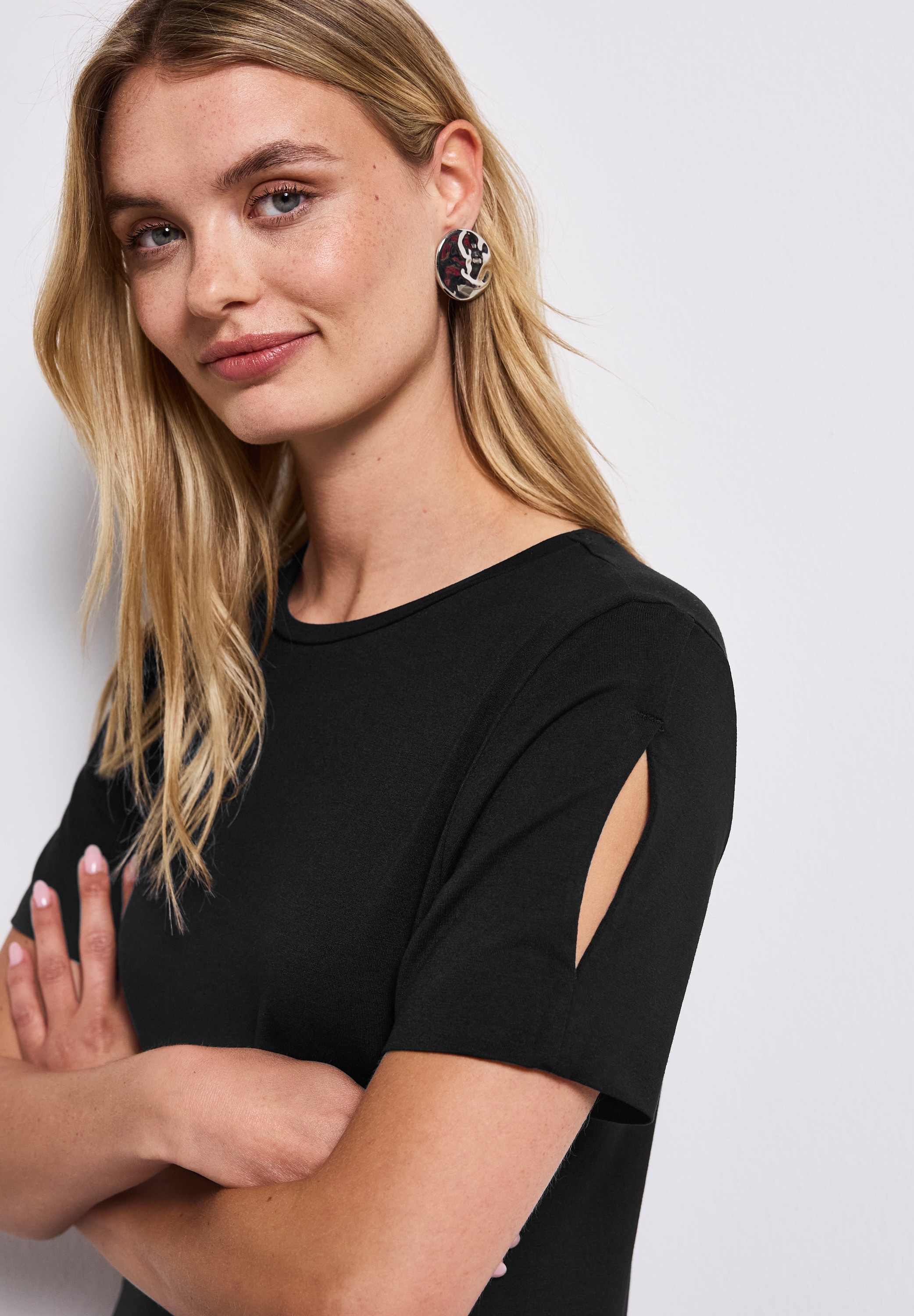 STREET ONE Shirtkleid, mit Schlitzdetail