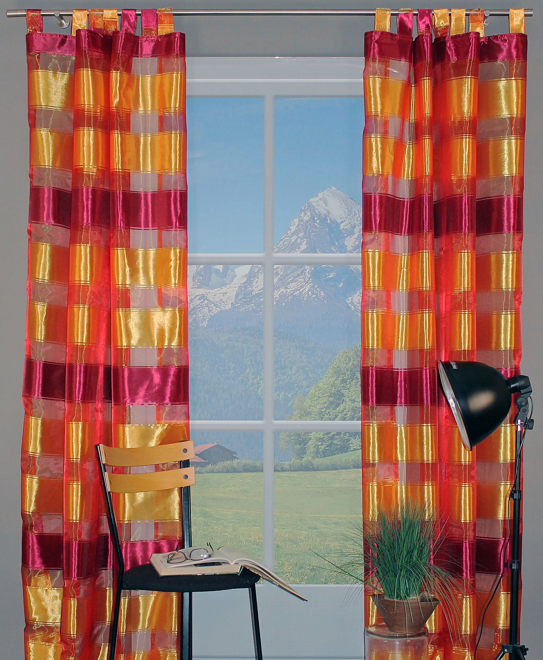 HOSSNER - ART OF HOME DECO Gardine »Partnaunsee«, (1 St.), Schlaufenschal  im zeitlosen Design günstig kaufen