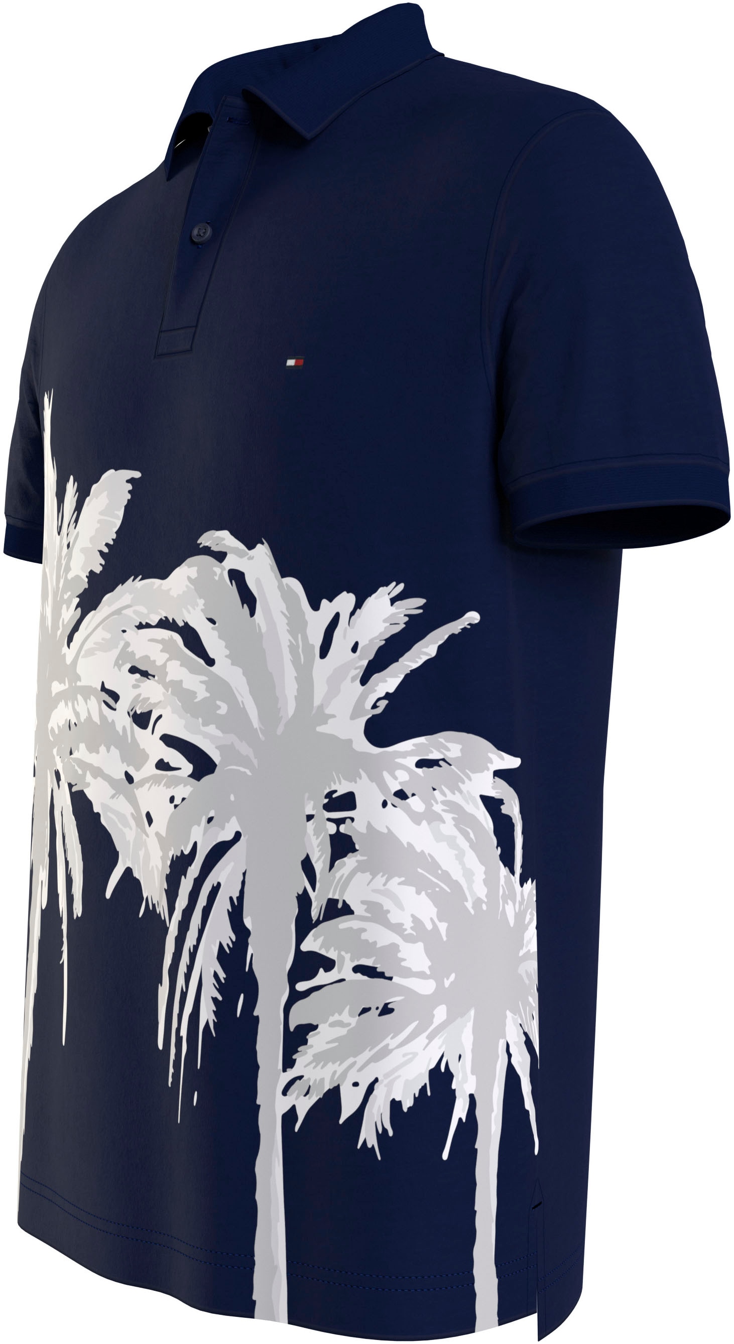 Tommy Hilfiger Poloshirt »PALM PLACEMENT PRINT REG POLO«, kontrastreicher Palmenprint