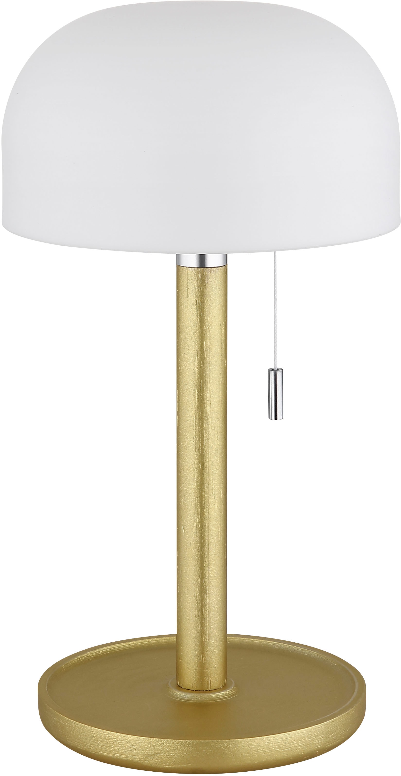 GLOBO LIGHTING LED Tischleuchte »NORMAN« LED-Modul 1 Stk. warmweiss - kaltweiss Akkutischleuchte auch für draussen, Zugschalter Kordel, Akkulampe