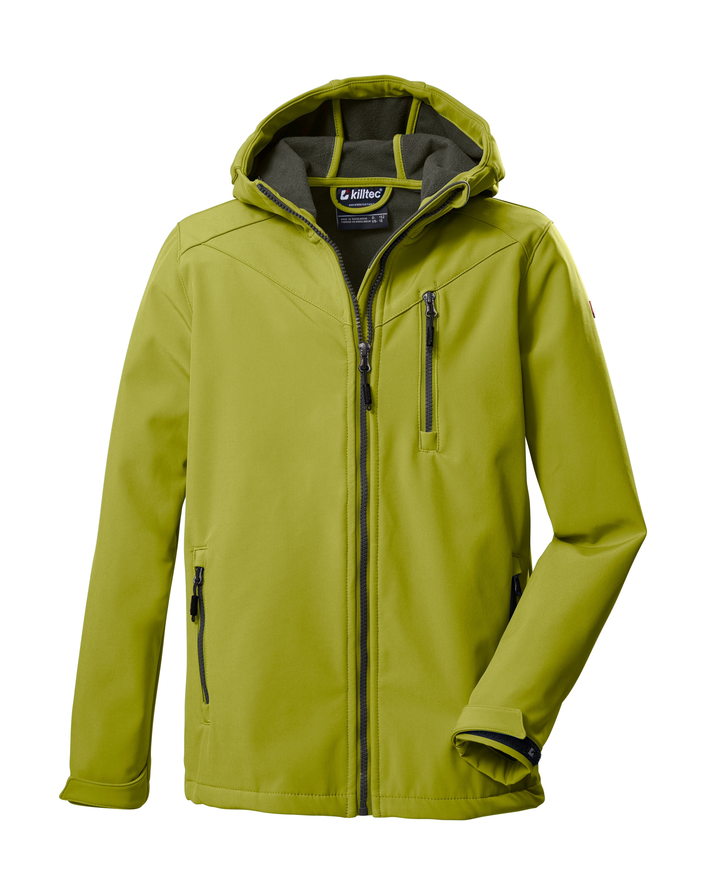 Killtec Softshelljacke »Boys Softshelljacke«, Wasserabweisende Softshelljacke mit Kapuze, Fleece und PFAs-frei