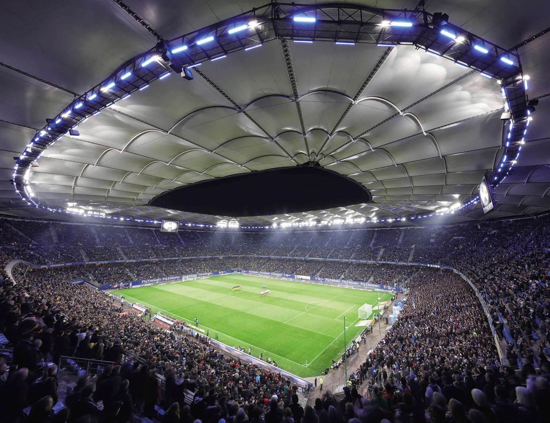 Image of Wall-Art Vliestapete »Hamburger SV im Stadion bei Nacht« bei Ackermann Versand Schweiz