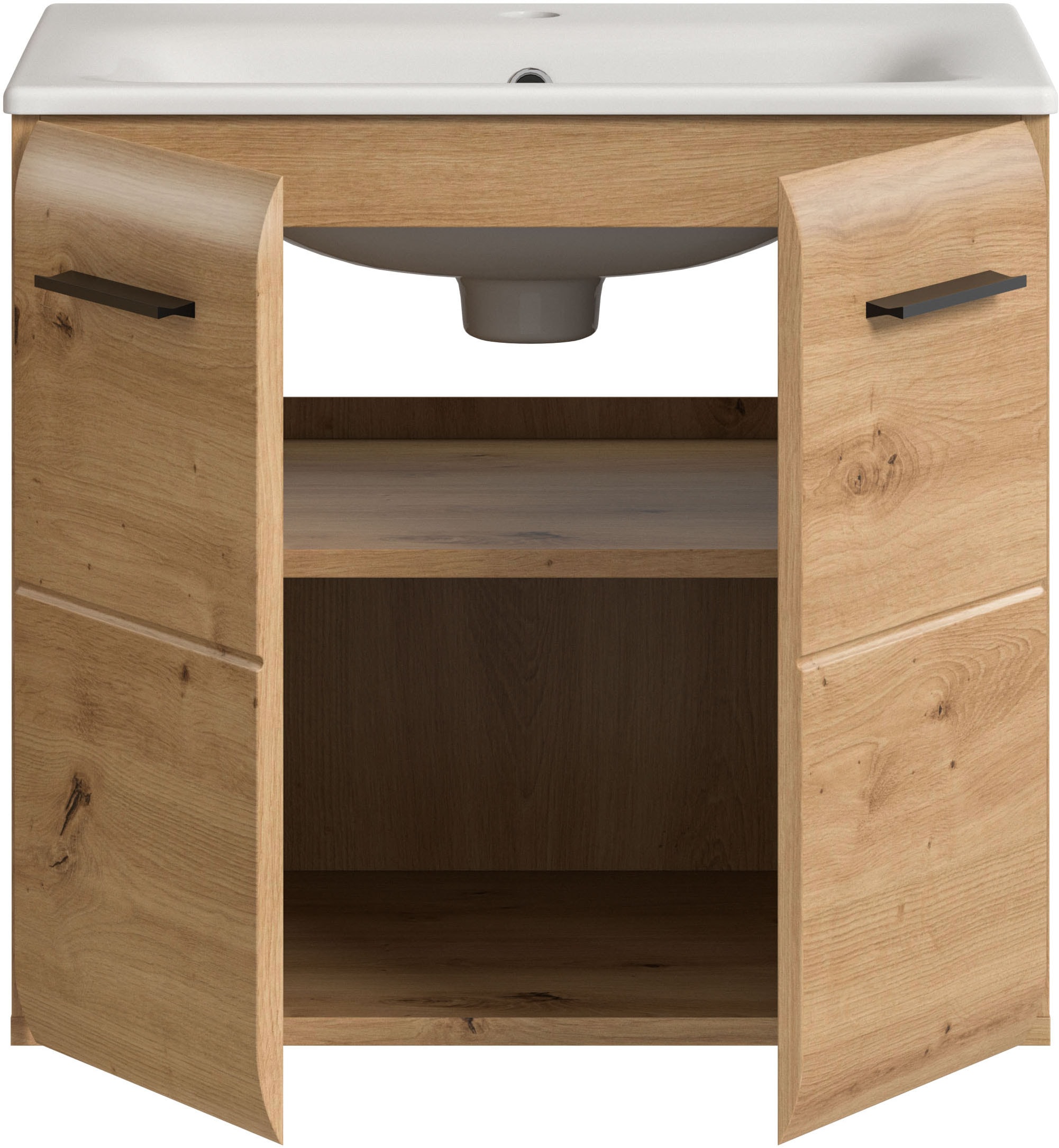 INOSIGN Waschbeckenunterschrank 2 Stk. tlg. Florenz, Waschtisch inkl. Waschbecken, Artisan Oak NB, 60 cm breit