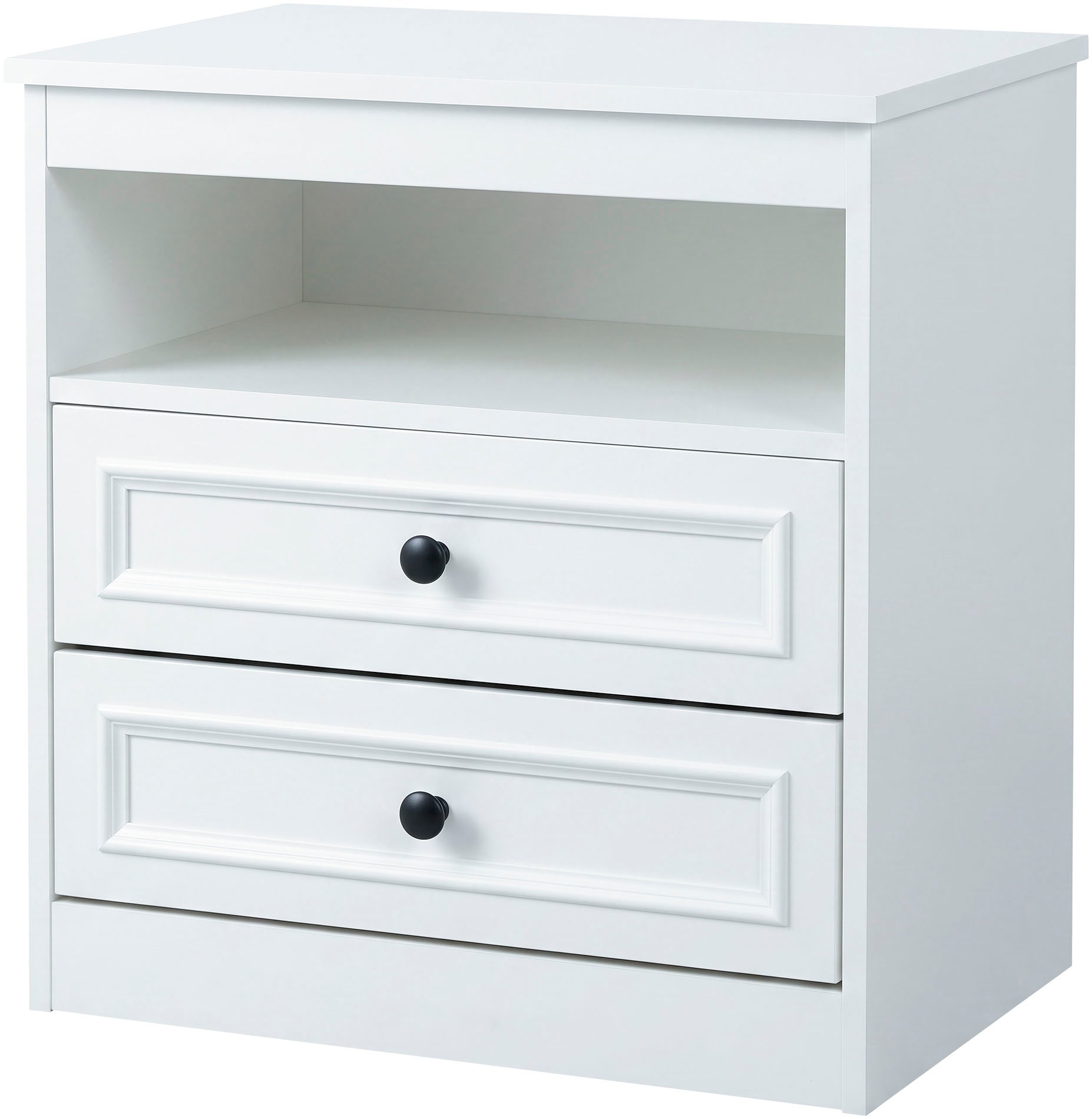 Image of GOODproduct Nachttisch "Arrian, 2er-Set, Landhausstil, 2 Schubladen & Ablagefach, weiss" Set, 2 Stk. tlg.