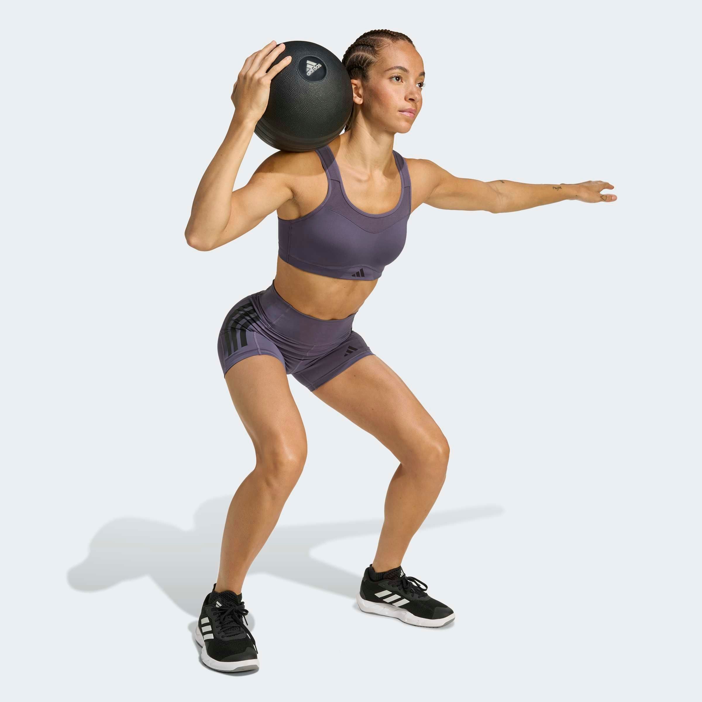 adidas Performance Short »OPTIME 3-STREIFEN KURZE LEGGINGS«  style sportif, pour le sport, avec élasthanne, matière légère