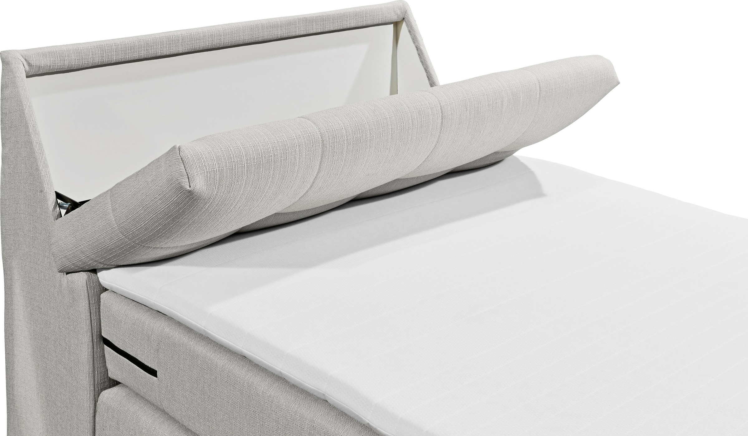 ED EXCITING DESIGN Lit boxspring »Carpino wahlweise in den Breiten 120cm oder 180cm erhältlich« inkl. Motor, Stauraum im Kopfteil und Topper
