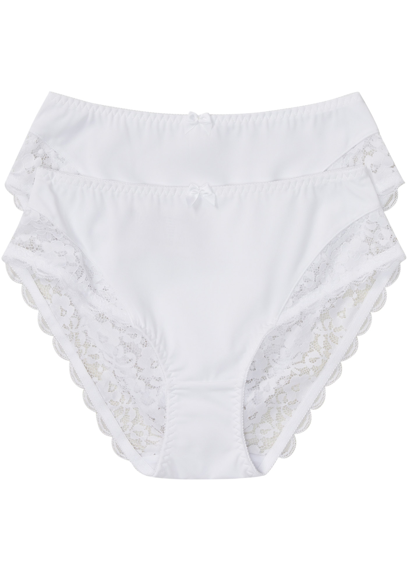 bonprix Maxislip Packung, 2 Stk. mit feiner Spitze, aus Polyamid und Elasthan, bequeme Passform