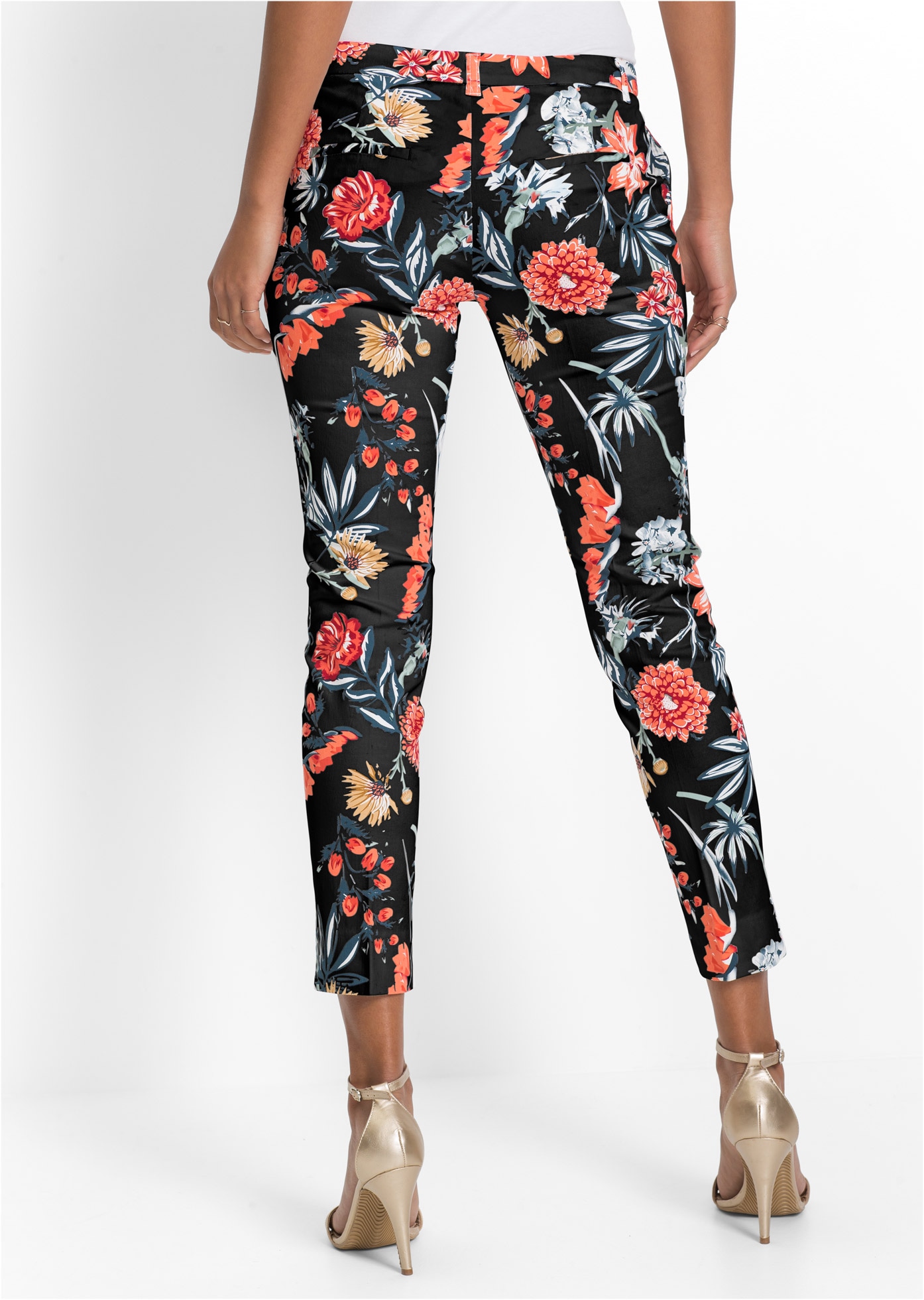 Image of bonprix 7/8-Hose aus Baumwolle mit Elasthan, Regular Fit, femininer Stil