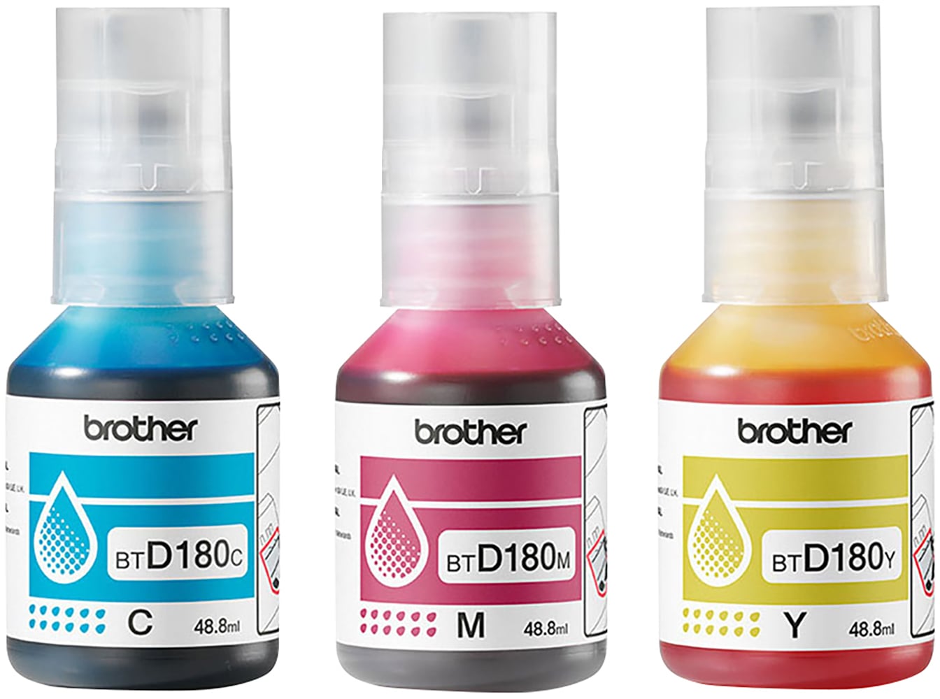 Brother Encre de recharge »BTD180CLVAL« für Brother Packung, 3 cuis tlg.