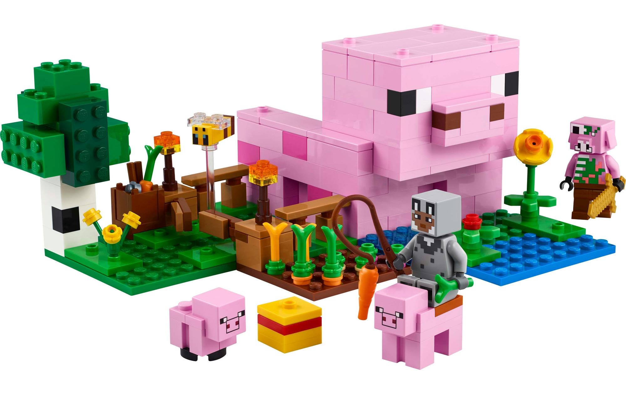 LEGO® Spielbausteine »Minecraft Das Babyschwein-Haus 21268«