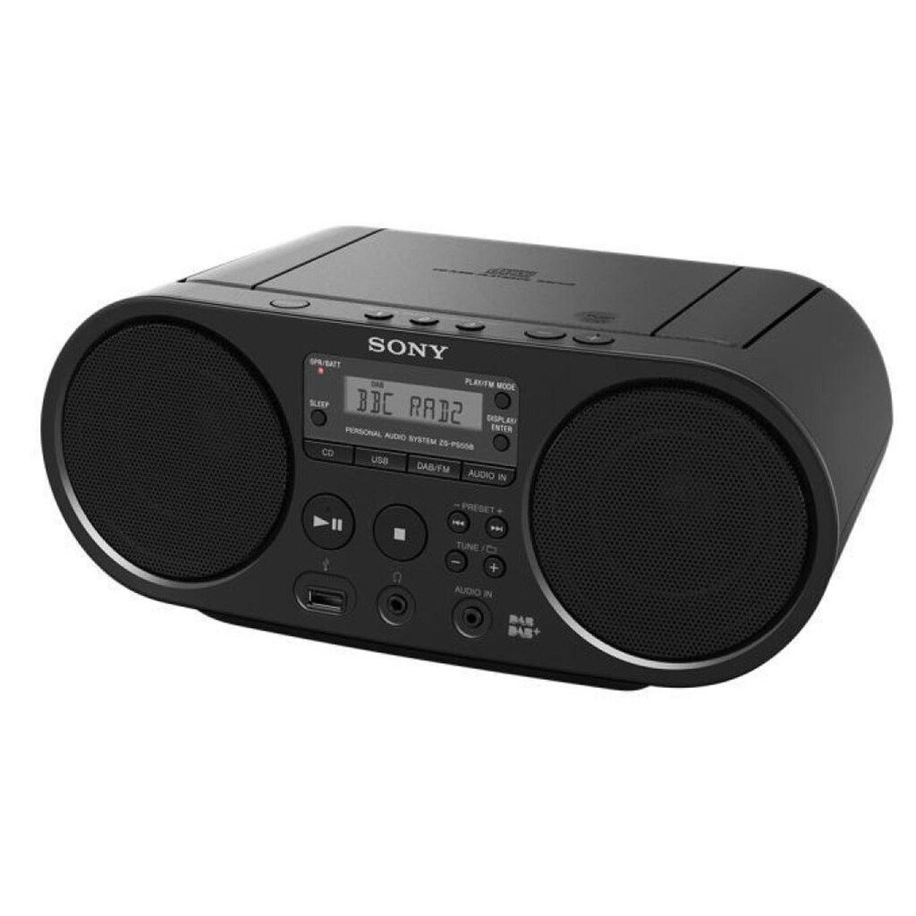 Sony Radio »Radio ZSPS55 Schwarz«, (Digitalradio (DAB+)-FM-Tuner)