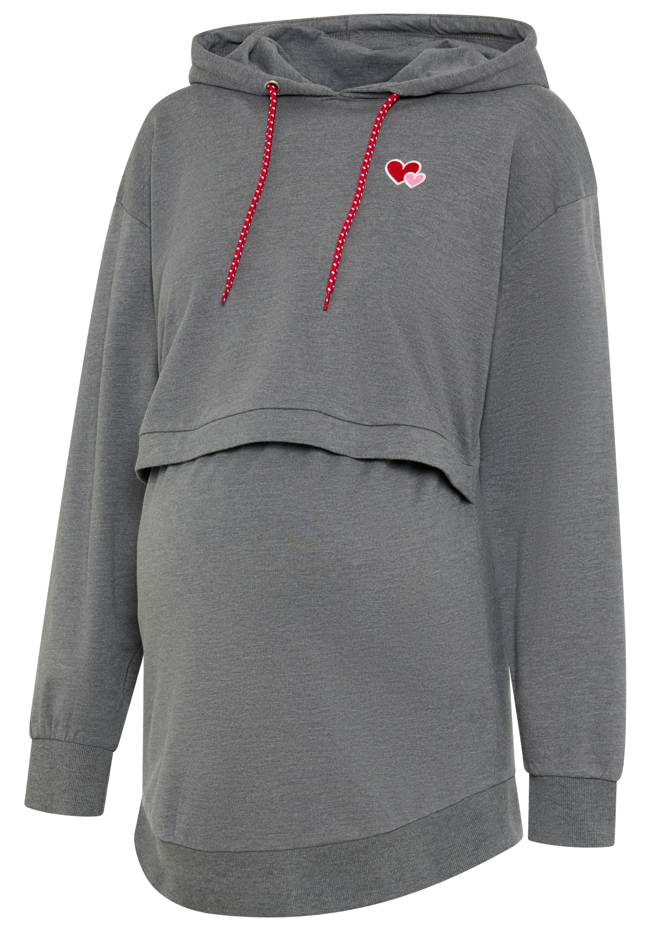 Neun Monate Sweat-shirt de grossesse »Kapuzensweatshirt für Schwangerschaft und Stillzeit«, avec capuche, manches longues, en coton et polyester
