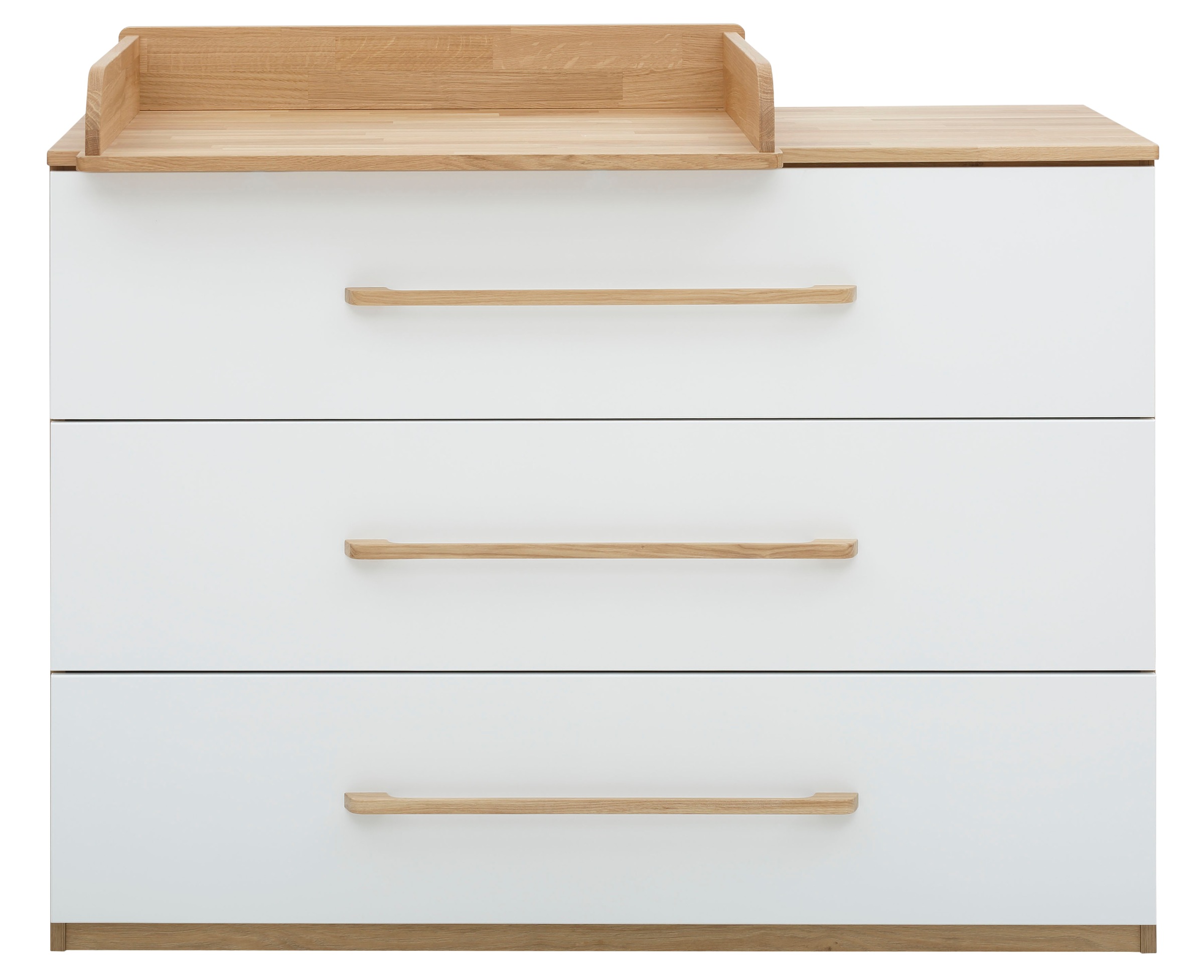 Image of Lüttenhütt Wickelkommode »Lauris, weiss/eiche«, bis 8 kg, FSC®-Holz aus gewissenhaft bewirtschafteten Wäldern, 130 cm bei Ackermann Versand Schweiz