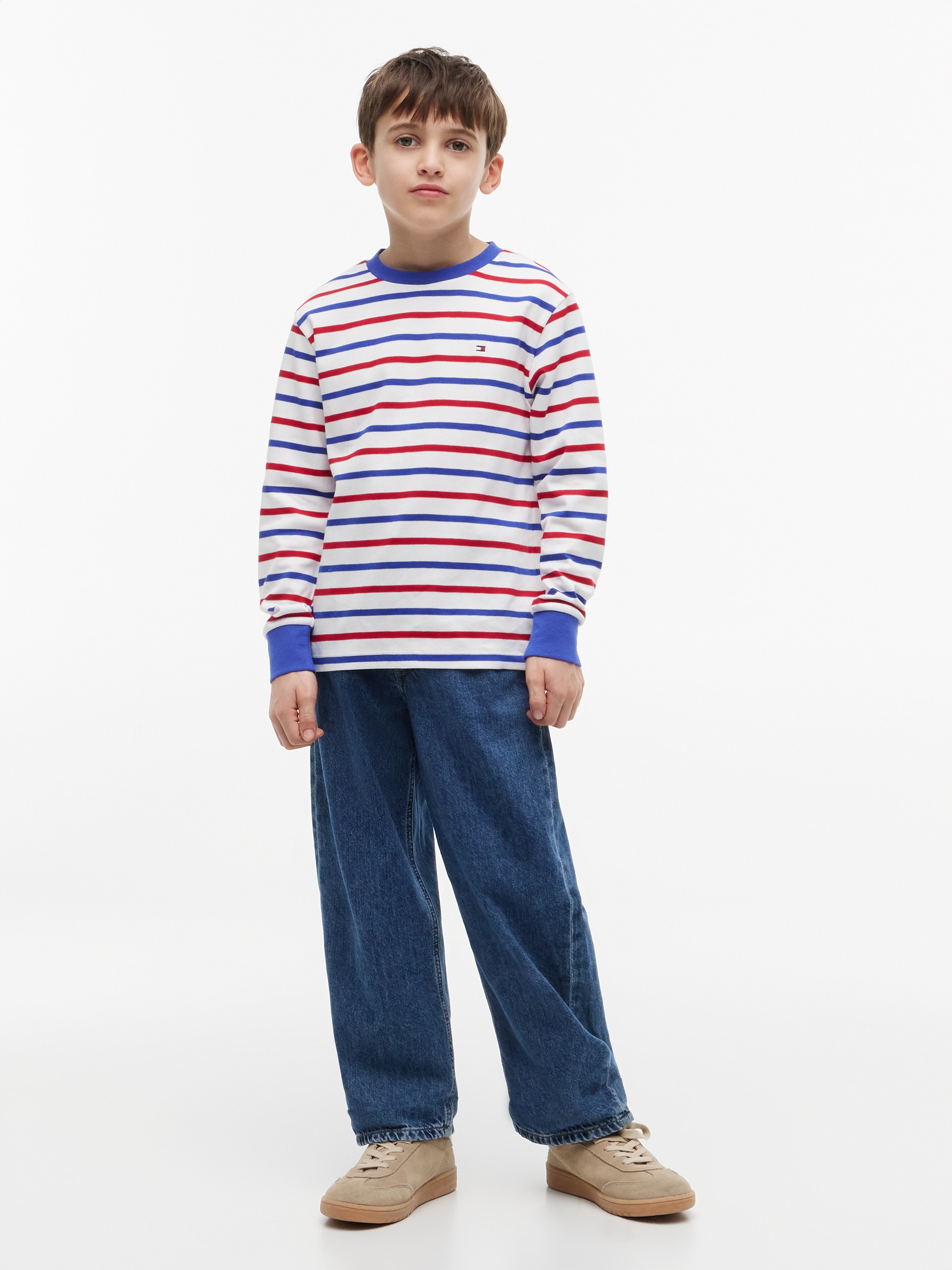 Tommy Hilfiger T-shirt à manches longues Kinder bis 16 Jahre mit Rundhalsausschnitt