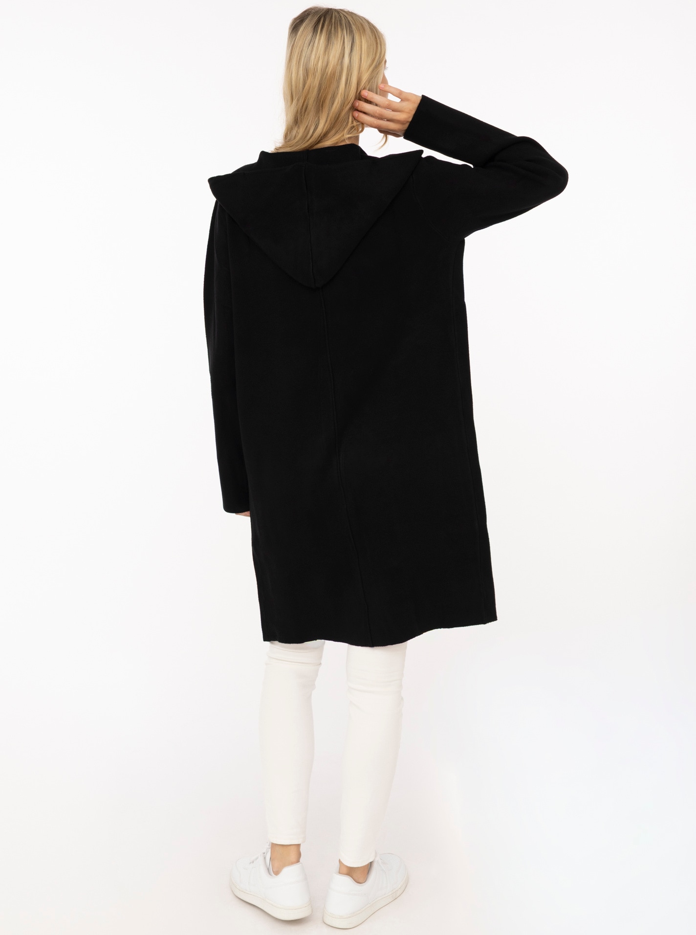 Zwillingsherz Cardigan »"Janina"« Kapuze, Taschen, Langarm, knielang, ohne Verschluss
