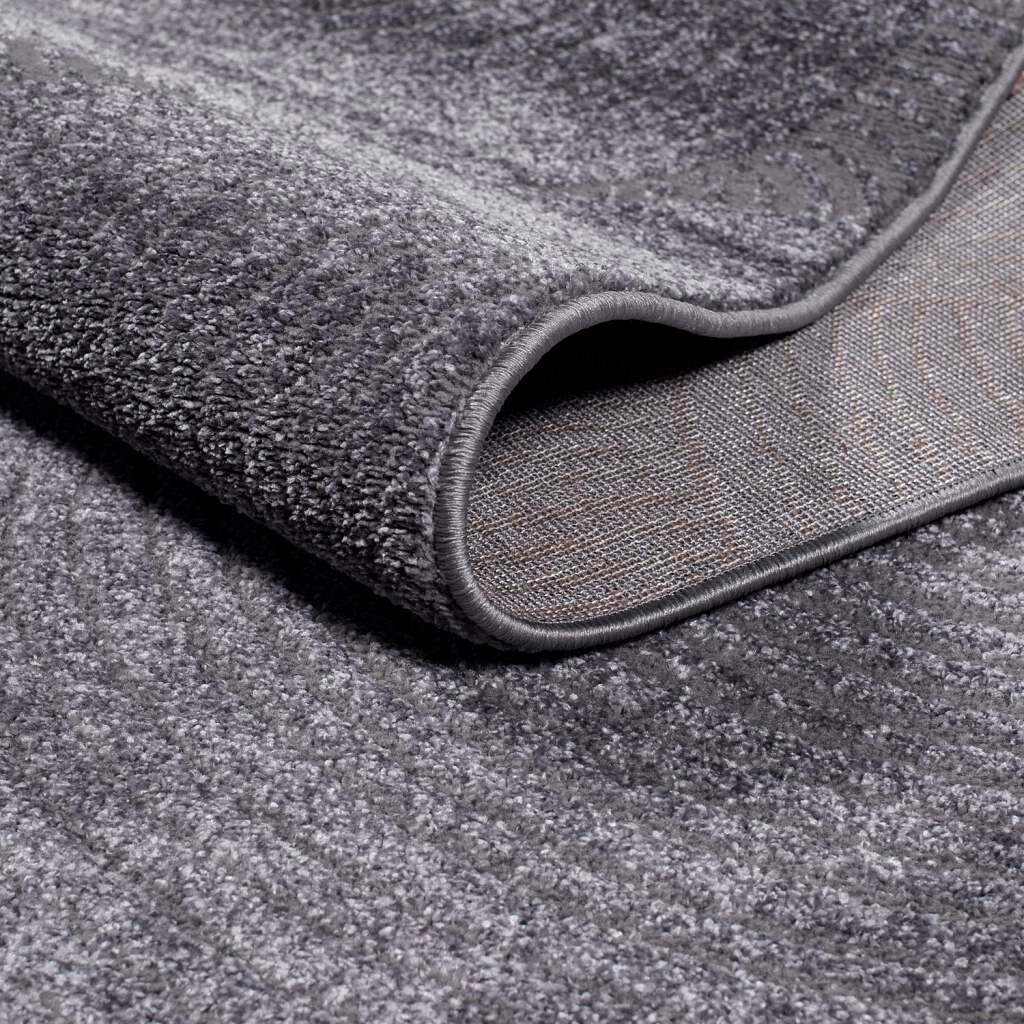 Carpet City Teppich »Friseé-Teppich FANCY 647« rechteckig 12 mm Höhe Läufer, Kurzflor,3D-Optik,Kreisförmiges Muster, Wohnzimmer