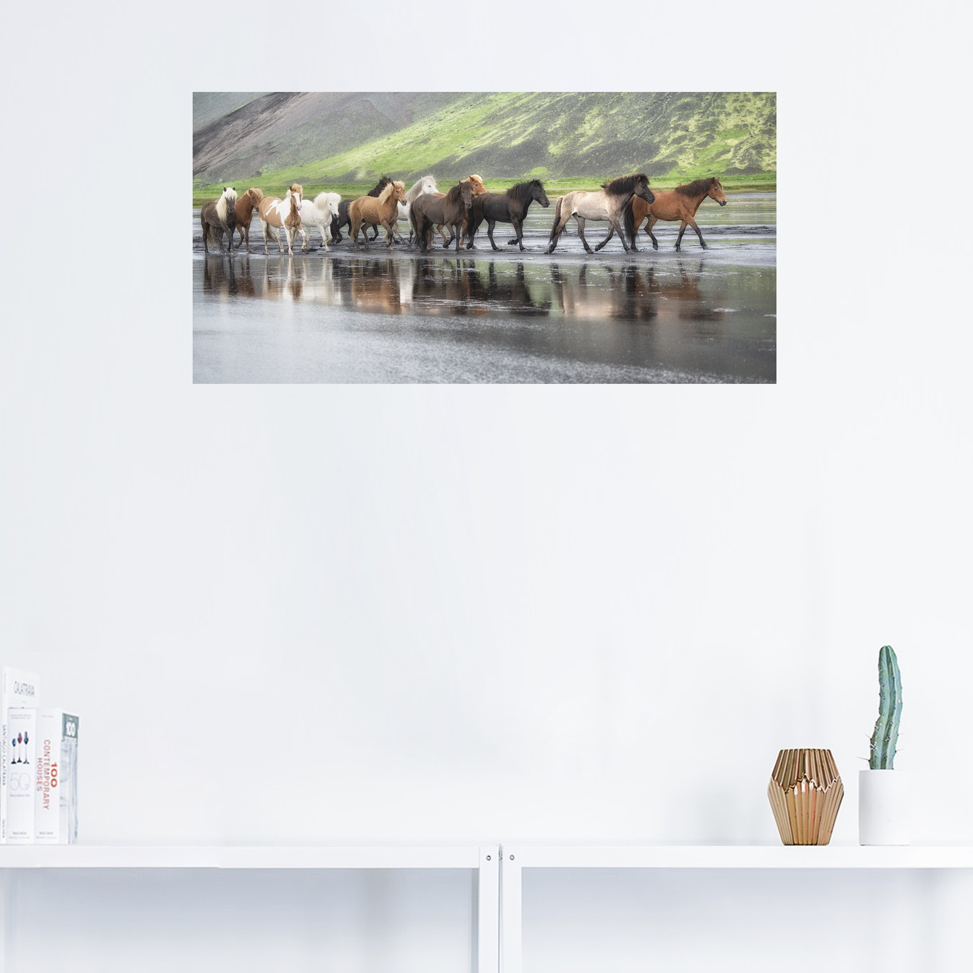Haustiere, St.), Artland maintenant Alubild, versch. XIV«, »Isländische Pferde in Wandbild oder Poster Wandaufkleber als Leinwandbild, (1 Grössen