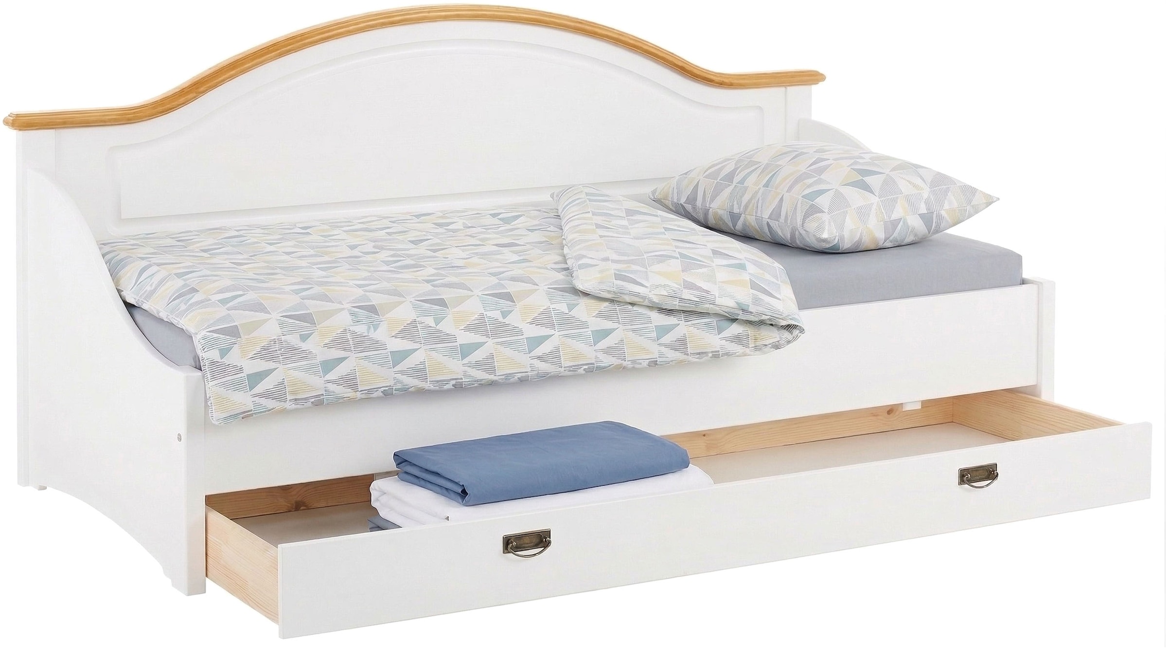 GOODproduct Daybett »Konrad« stabile Konstruktion aus massiver Kiefer, mit Rollrost
