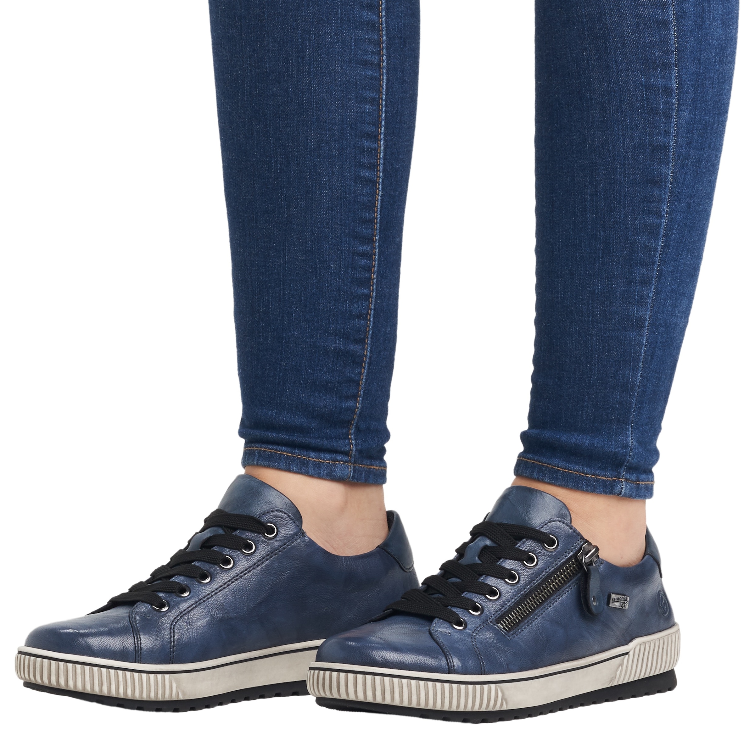 Remonte Plateausneaker, Freizeitschuh, Halbschuh, Schnürschuh mit Aussenreissverschluss