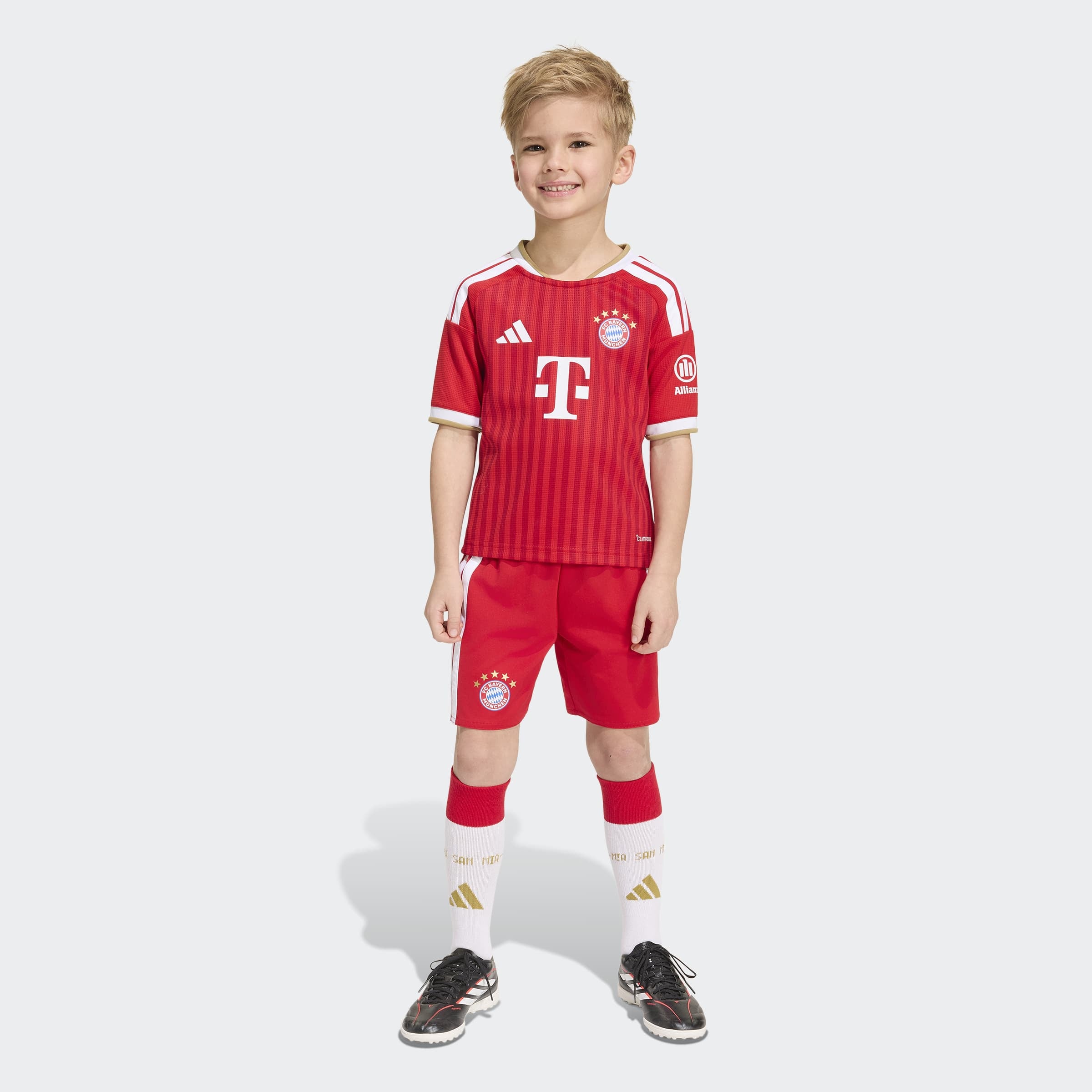 adidas Performance Trainingsanzug »FCB H MINI« 2 für junge Fussballfans, mit regulärem Schnitt, zweiteiliges Set
