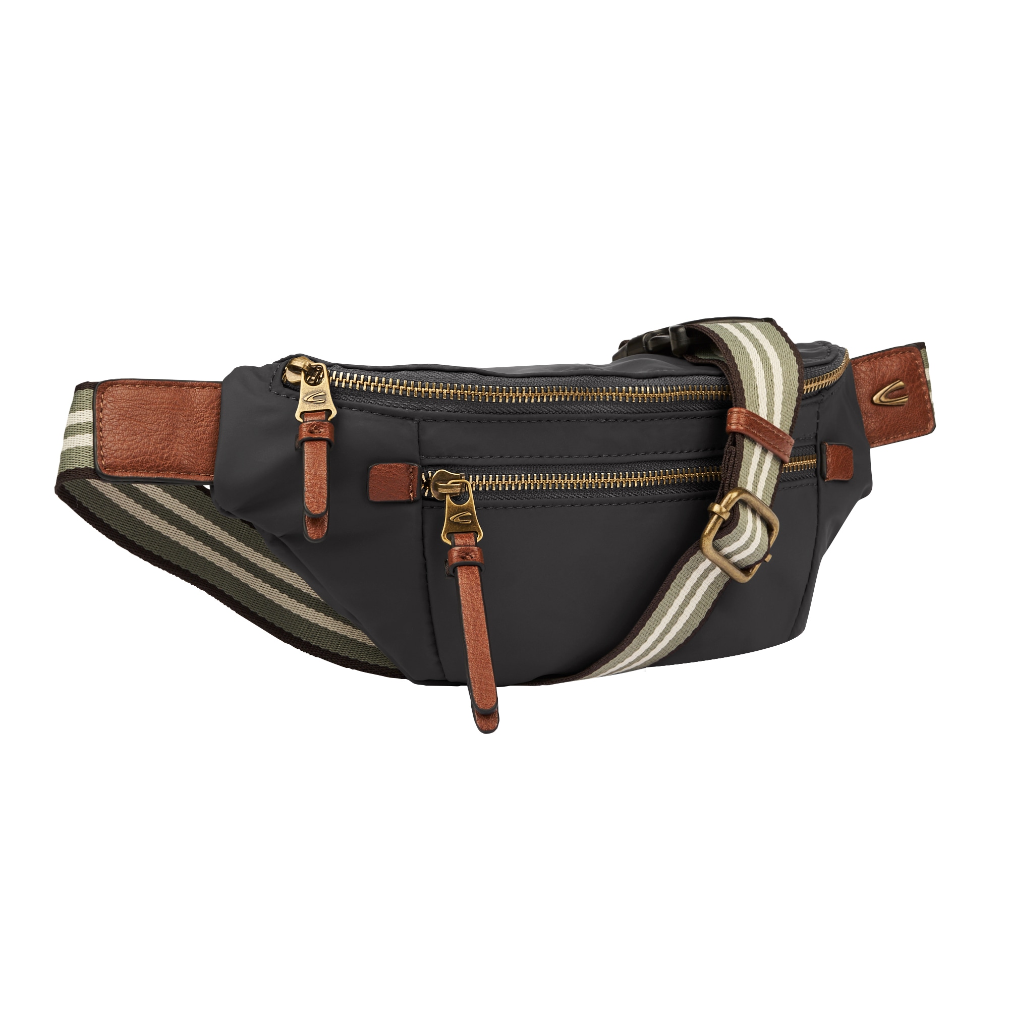 camel active Sac ventral »Bari« aus hochwertigem matten Nylon mit gestreiftem Gewebeband