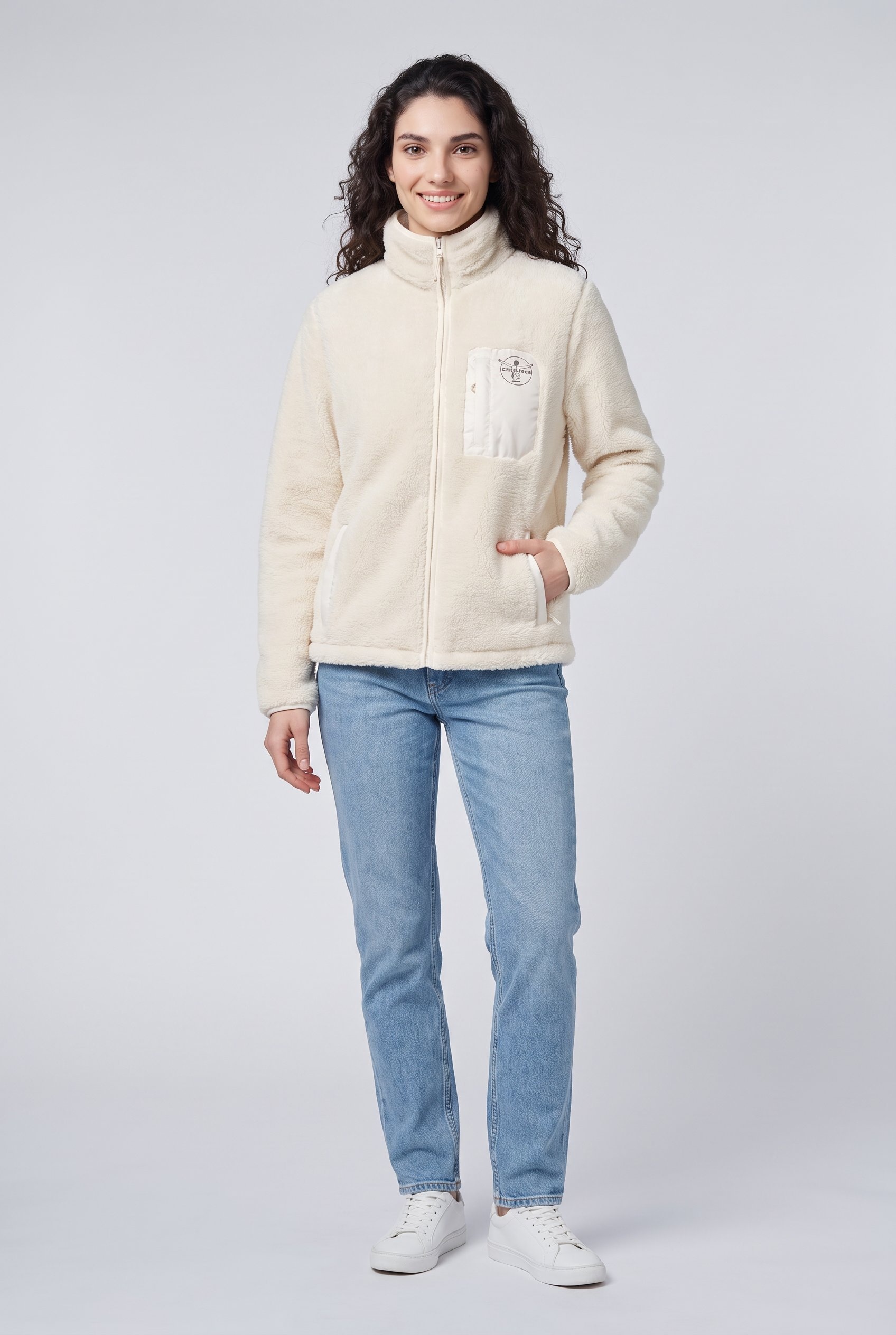 Chiemsee Veste polaire »Jacket, Regular Fit« style sportif, en polyester, coupe régulière, aussi en grandes tailles