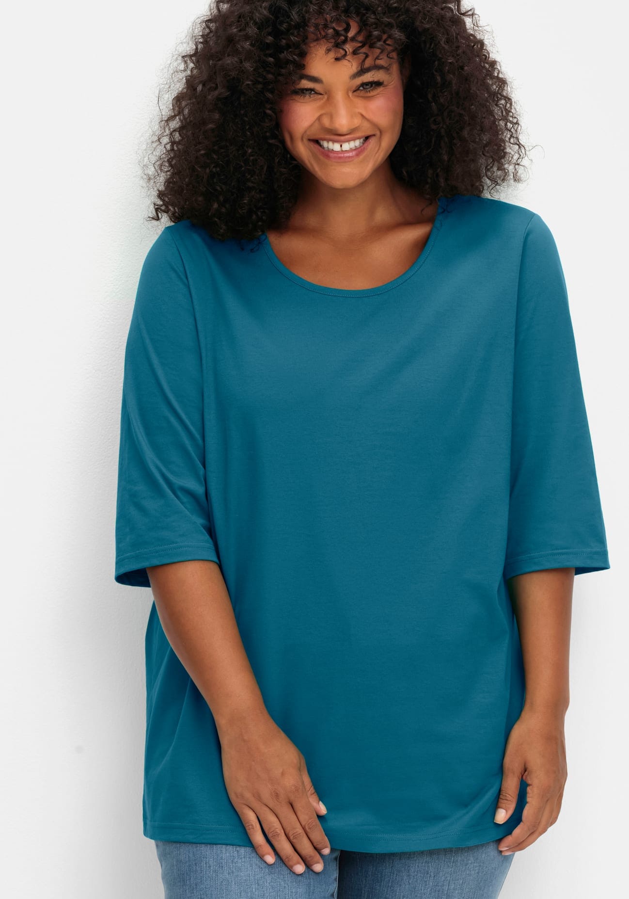 Sheego T-shirt à manches 3/4 »3/4-Arm-Shirt« 1 cuis