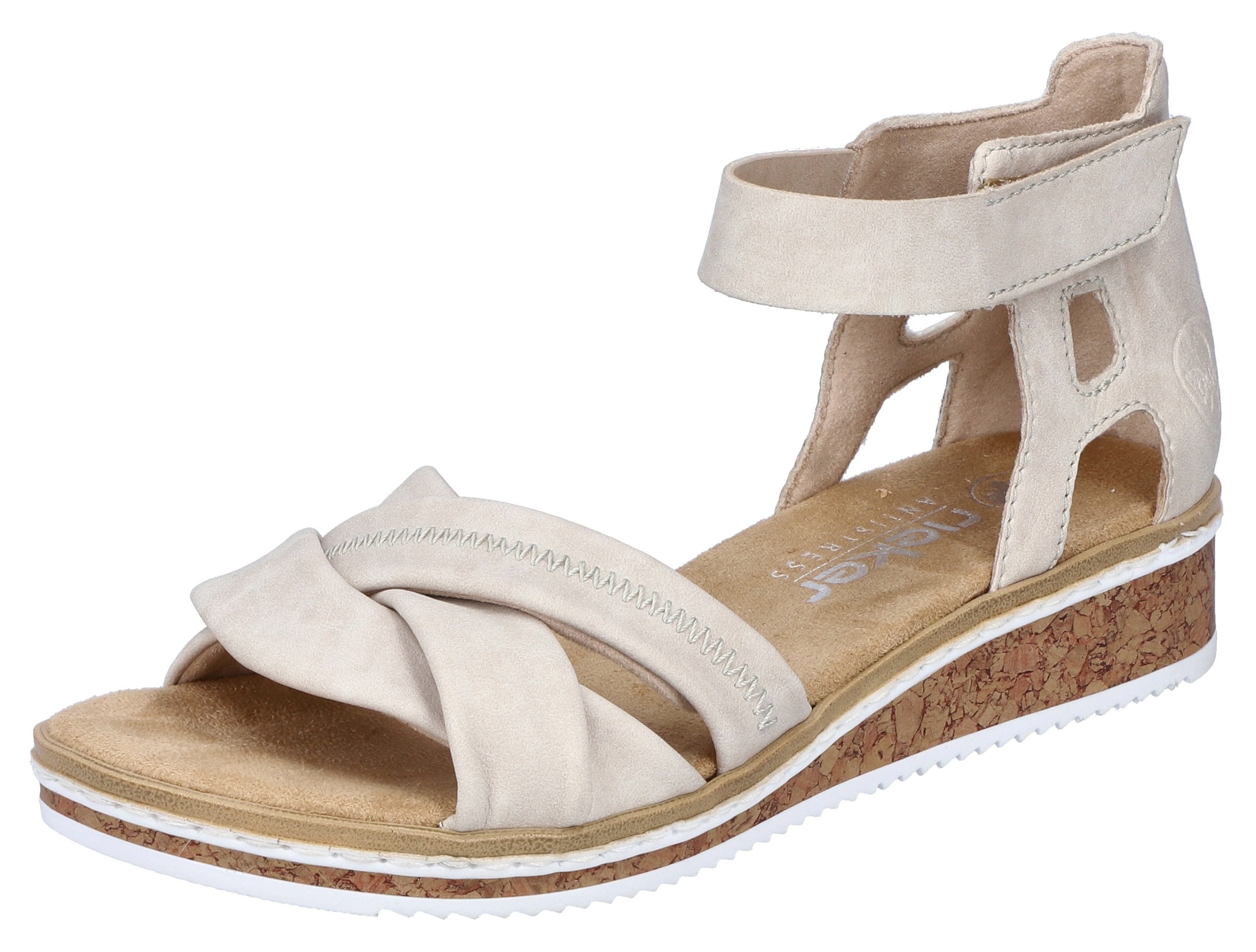 Image of Rieker Sandalette, Sandale, Sommerschuh, Klettschuh, Keilabsatz, geschlossene Ferse