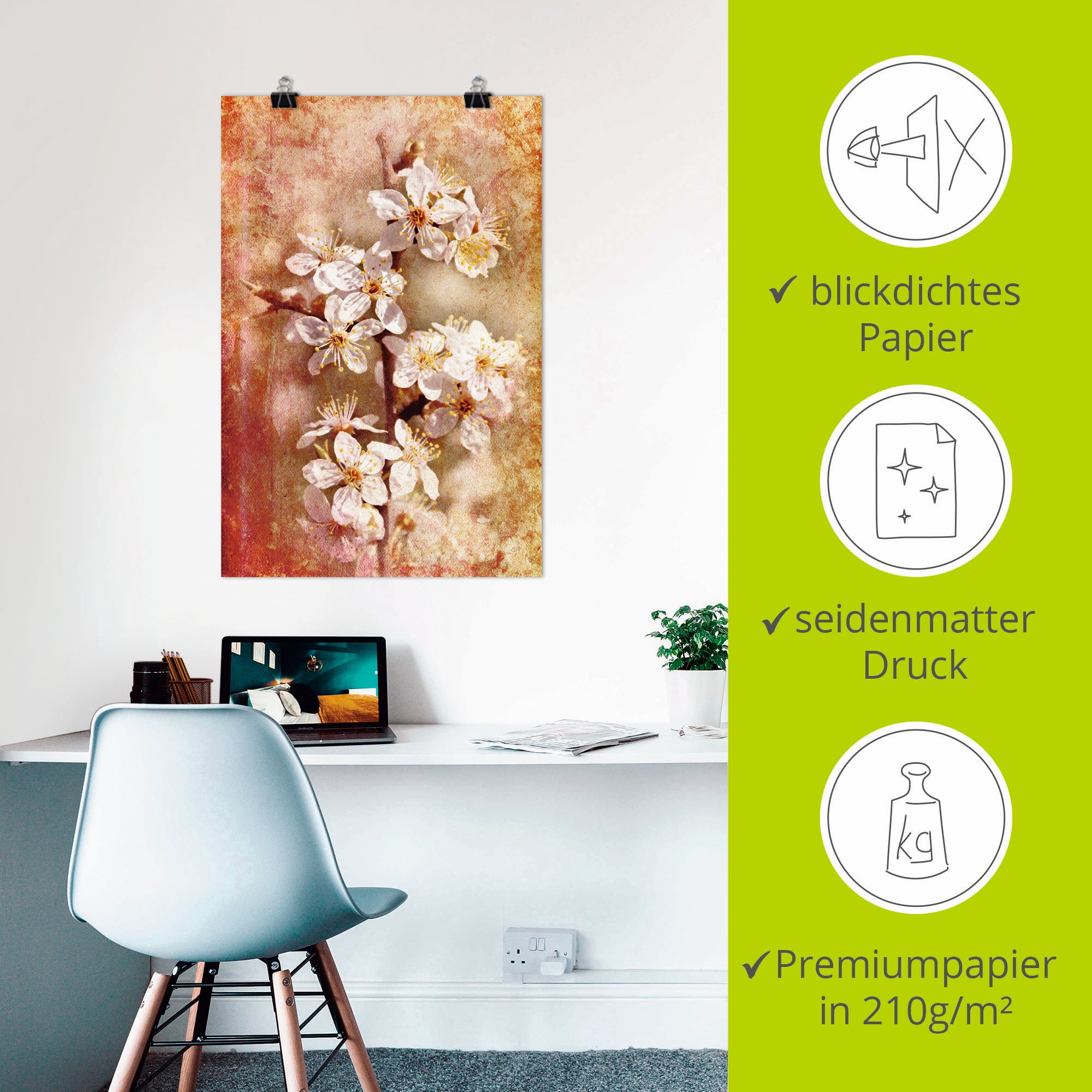 Artland Wandbild »Kirschblüten« Blumen 1 Stk. tlg. als Leinwandbild, Poster in verschied. Grössen