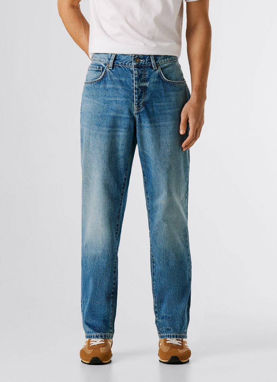 Image of Pepe Jeans 5-Pocket-Jeans "TAPERED JEANS CAMDEN" aus Baumwoll-Denim, tiefer Schritt