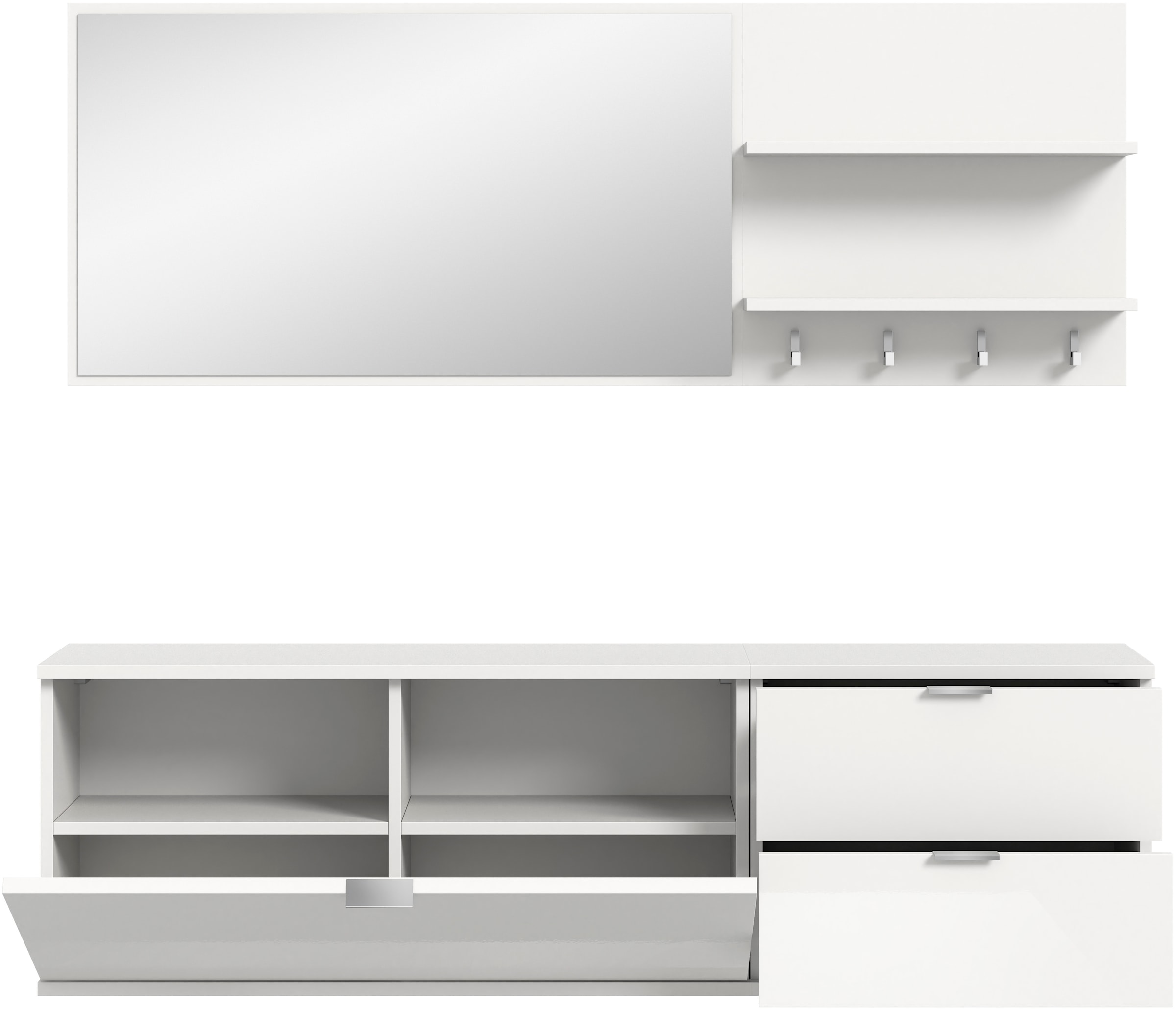 INOSIGN Garderoben-Set »Trondheim Garderobenset 3-tlg., Breite 130 cm,«, (4 St.), Trondheim, Garderobenset 4-tlg., Breite 144 cm, Flur, Diele, Garderobe