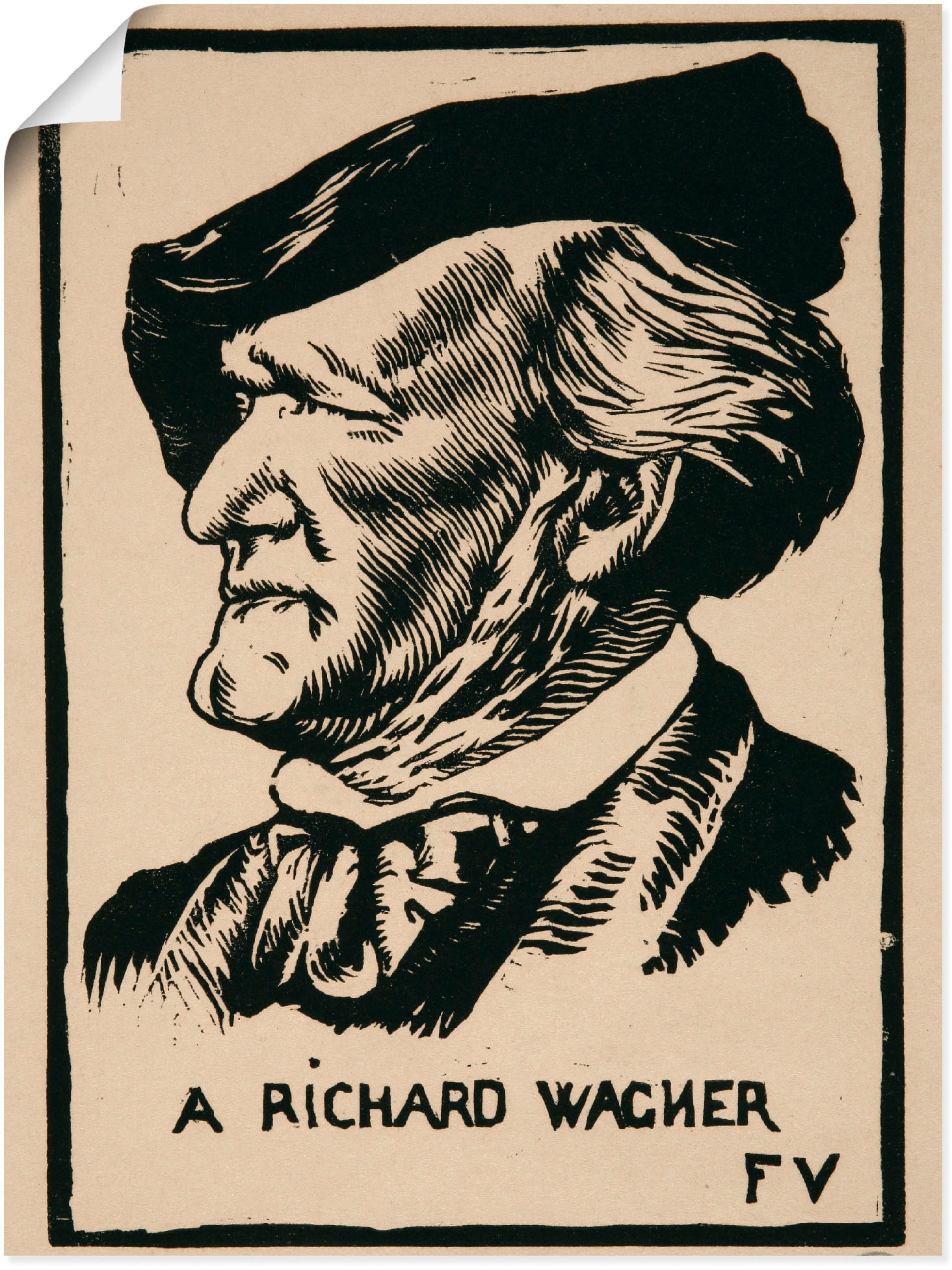 Image of Artland Wandbild »Ein Richard Wagner. 1891«, Menschen, (1 St.), in vielen Grössen & Produktarten -Leinwandbild, Poster, Wandaufkleber / Wandtattoo auch für Badezimmer geeignet bei Ackermann Versand Schweiz