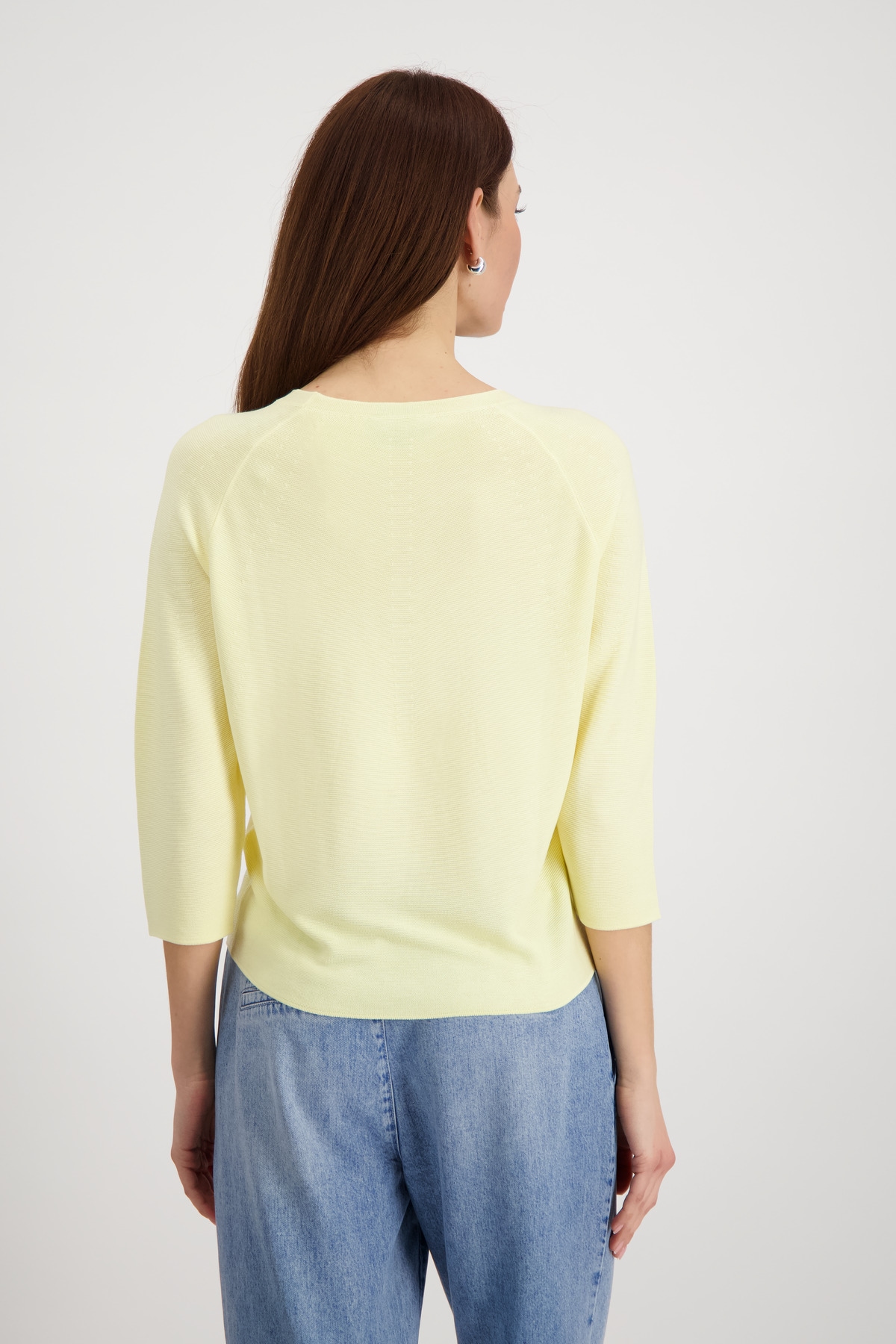 Monari Rundhalspullover mit Strukturmuster