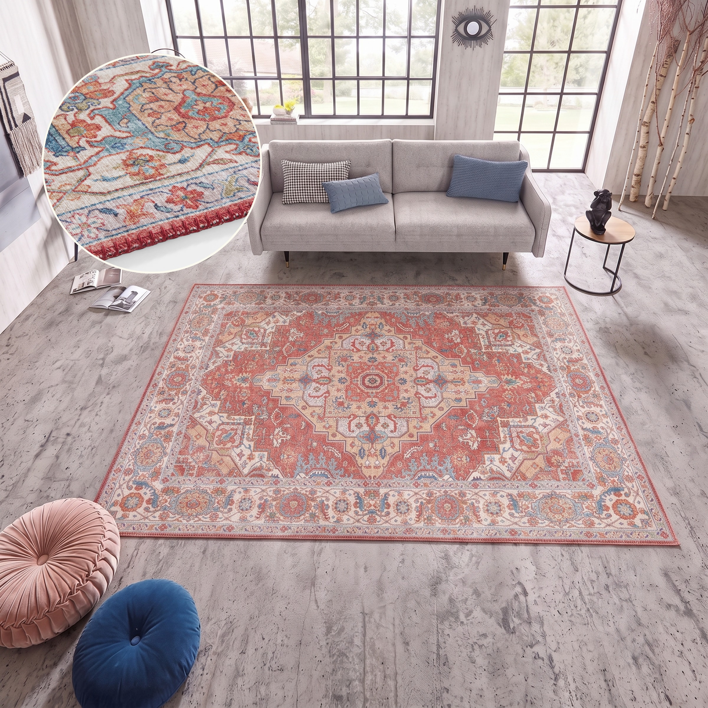 Image of HANSE Home Teppich "Sylla" rechteckig 5 mm Höhe Orientalisch, Läufer, Vintage, Wohnzimmer, Schlafzimmer, Esszimmer