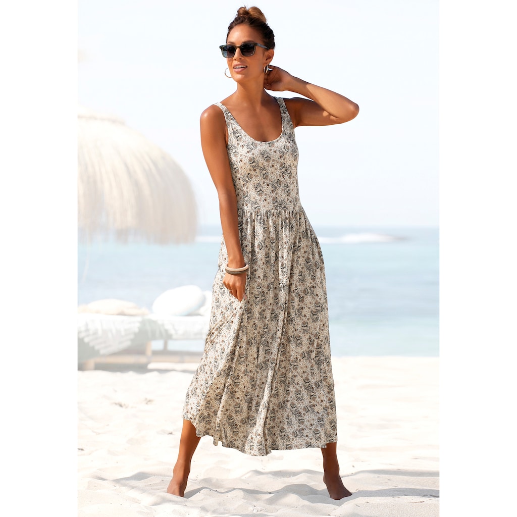 Vivance Midikleid, mit Blümchenprint, luftiges Sommerkleid, Strandkleid