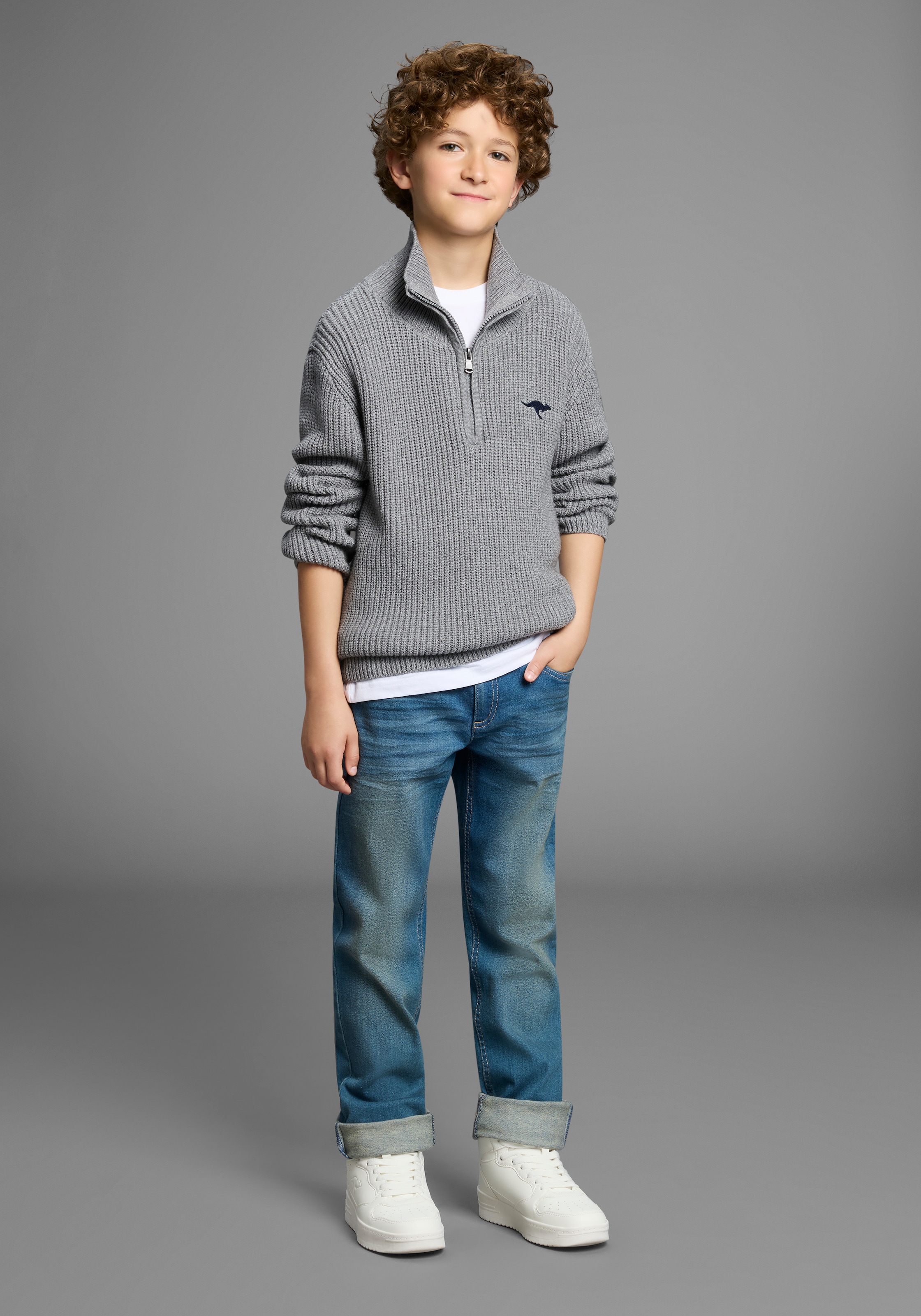 KangaROOS Pull en tricot »Troyer, Pullover mit Zipper« Troyer, warmer Pullover