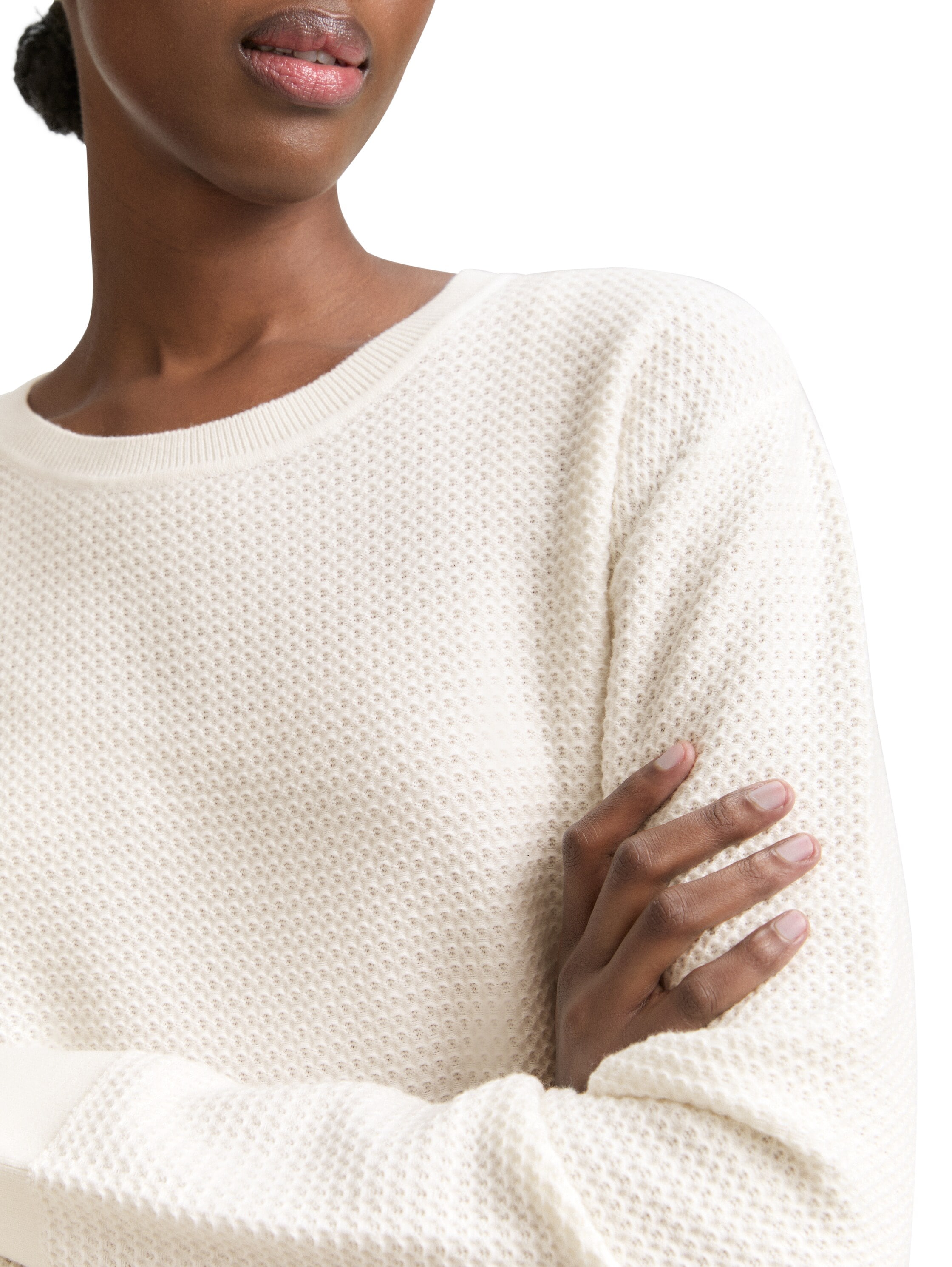 TOM TAILOR Denim Pull en tricot mit Rippbündchen