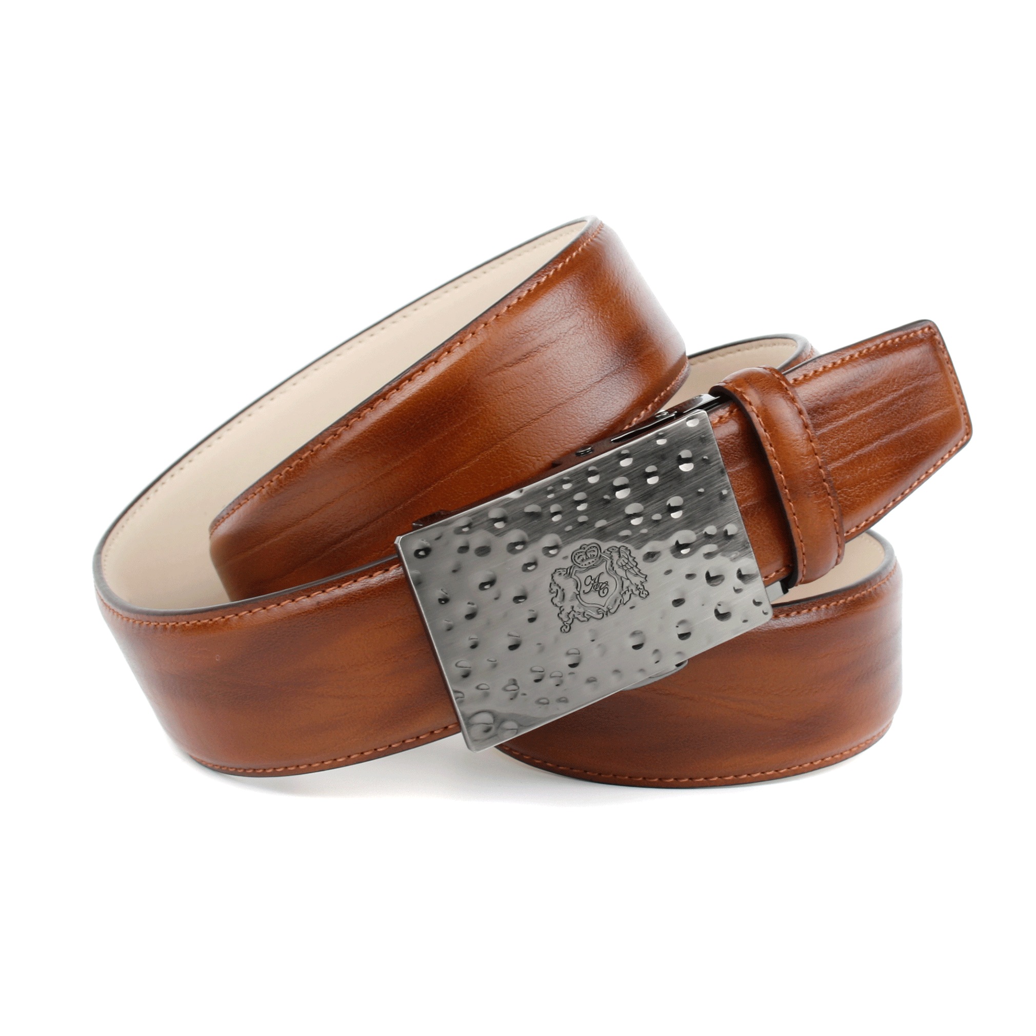 Image of Anthoni Crown Ledergürtel, mit gehämmerter Schliesse bei Ackermann Versand Schweiz