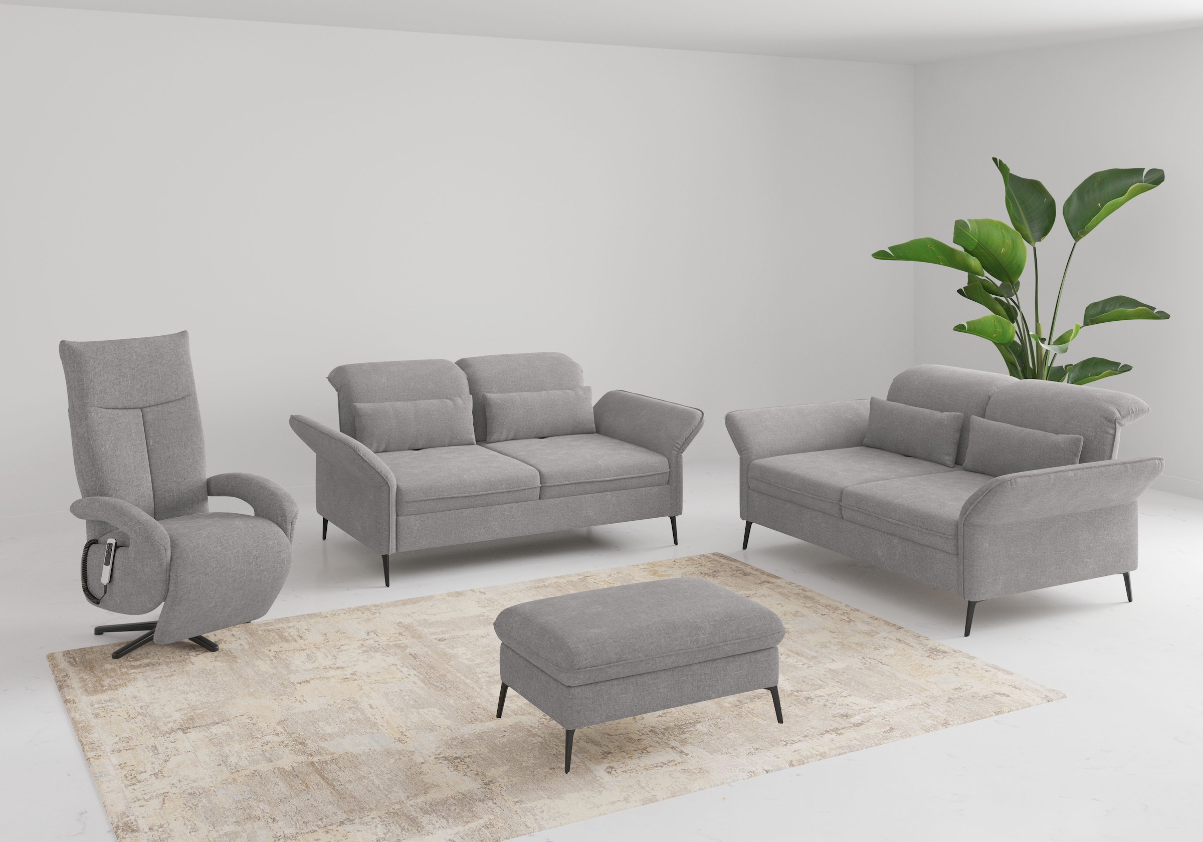 sit&more 3-Sitzer »Emely«, mit Sitztiefenverstellung, optional mit Bettfunktion