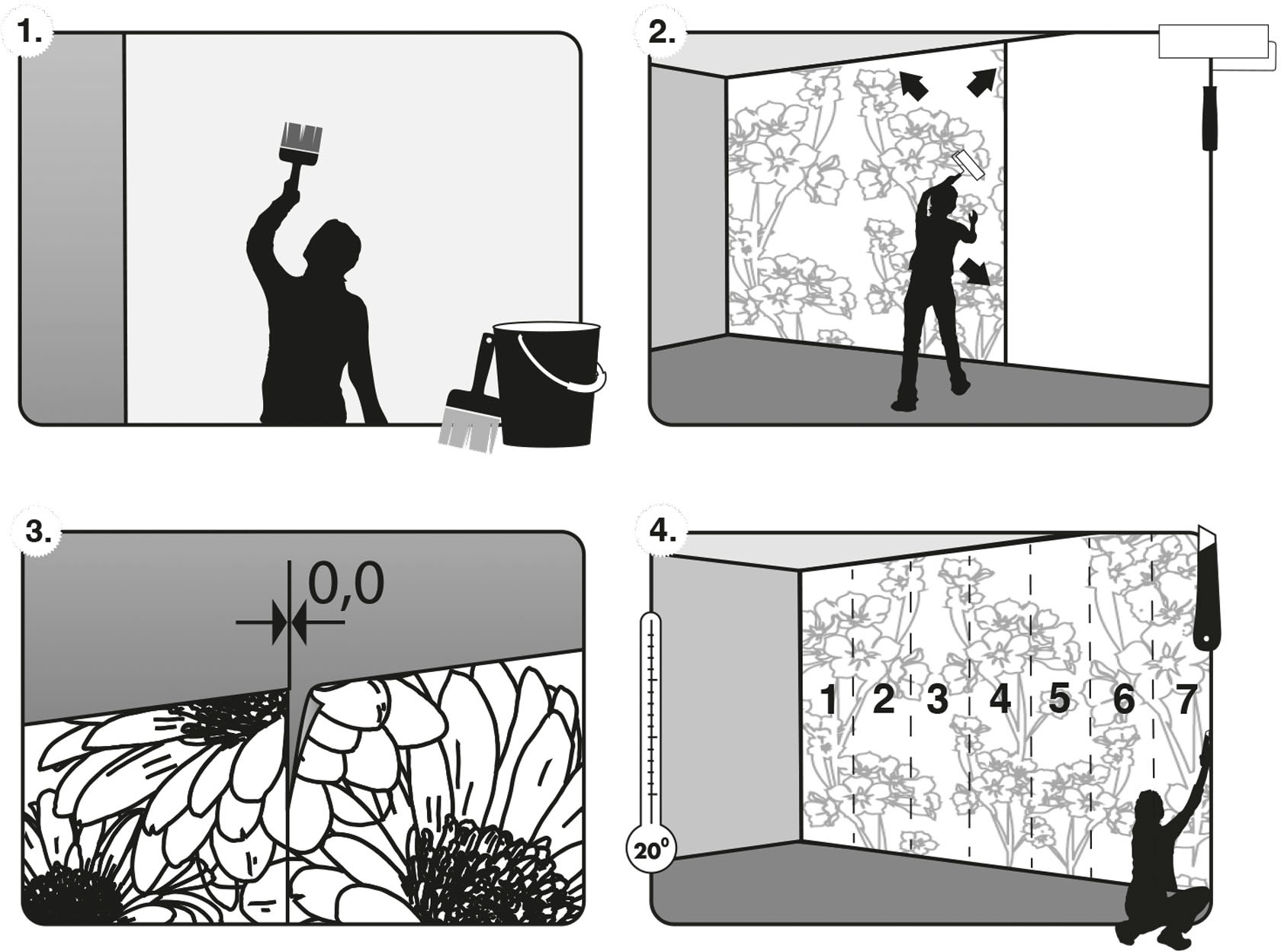 Komar Papier peint intissé »Digitaldruck Vlies -  Aquitaine - Grösse 200 x 250 cm« imprimé Wohnzimmer, Schlafzimmer