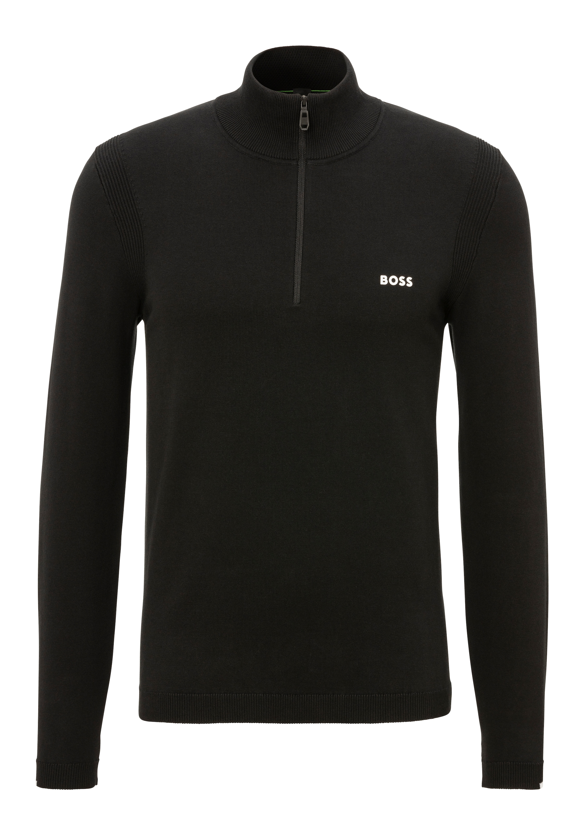 BOSS GREEN Strickpullover »Ever-X QZ«, mit Reissverschluss