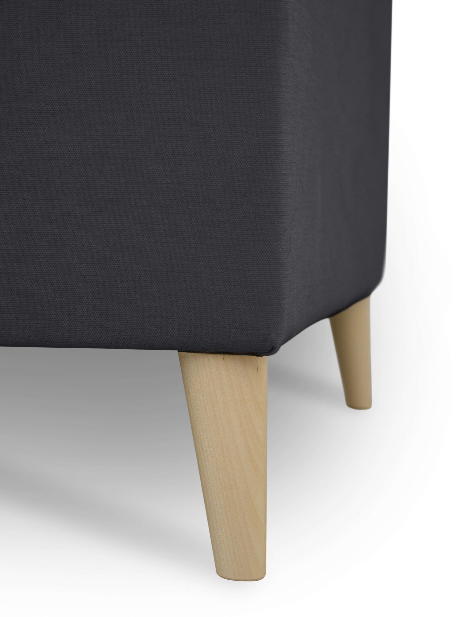 GOODproduct 2-places »Oland Skandi, weicher Chenille-Stoff« 164 cm, Wellenunterfederung, Skandi-Design, Massivholzfüsse