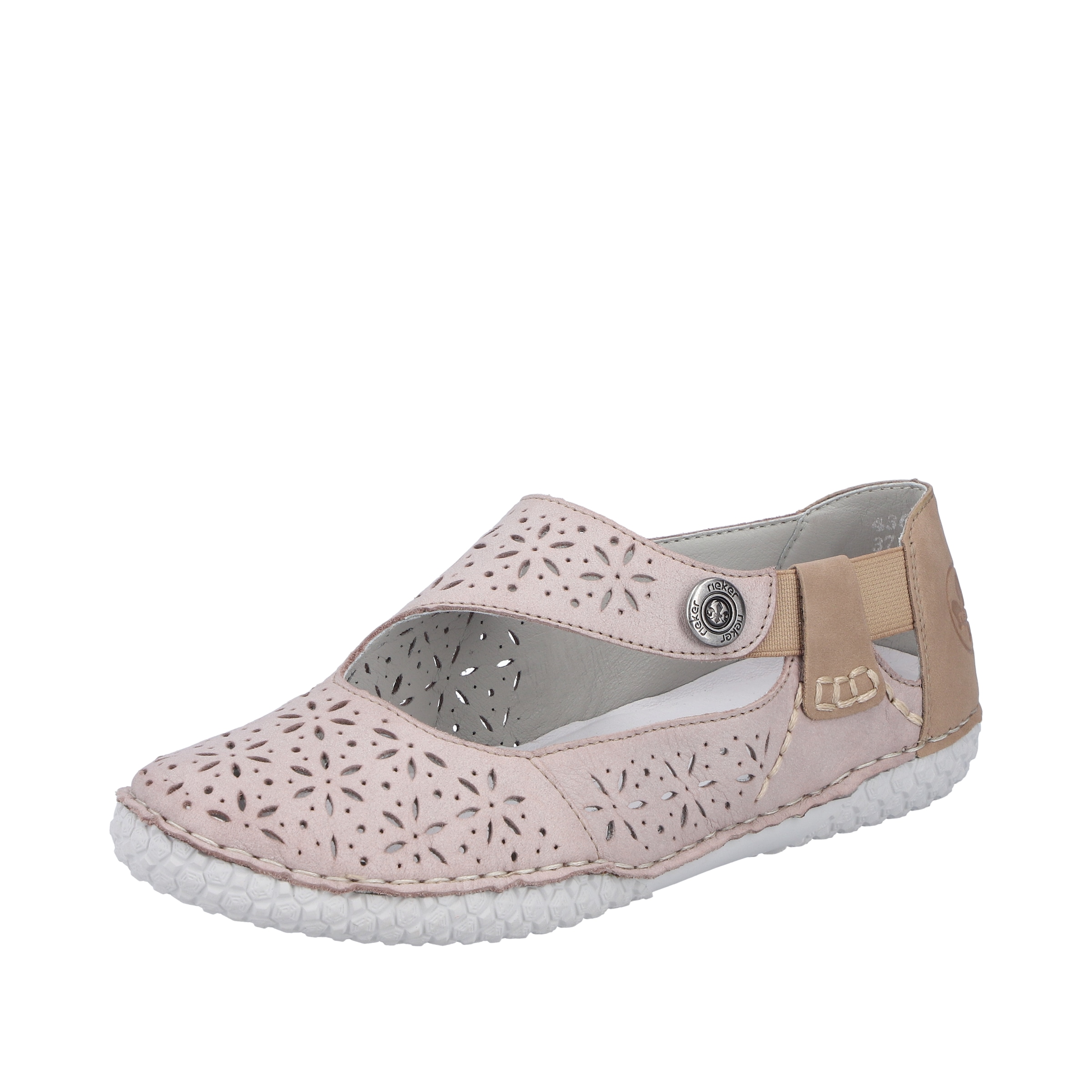 Image of Rieker Riemchenballerina Schlupfschuh, Slipper mit modischer Perforation
