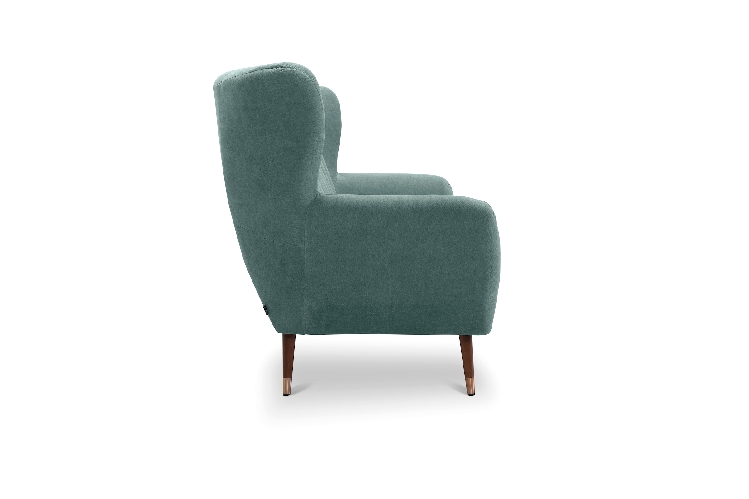 exxpo - sofa fashion 2-Sitzer »Polly, bequem mit hoher Rückenlehne, hohe Füsse, Ohrensesselcouch«, Küchensofa, hochwertige Bezugsvarianten und aktuelle Farben