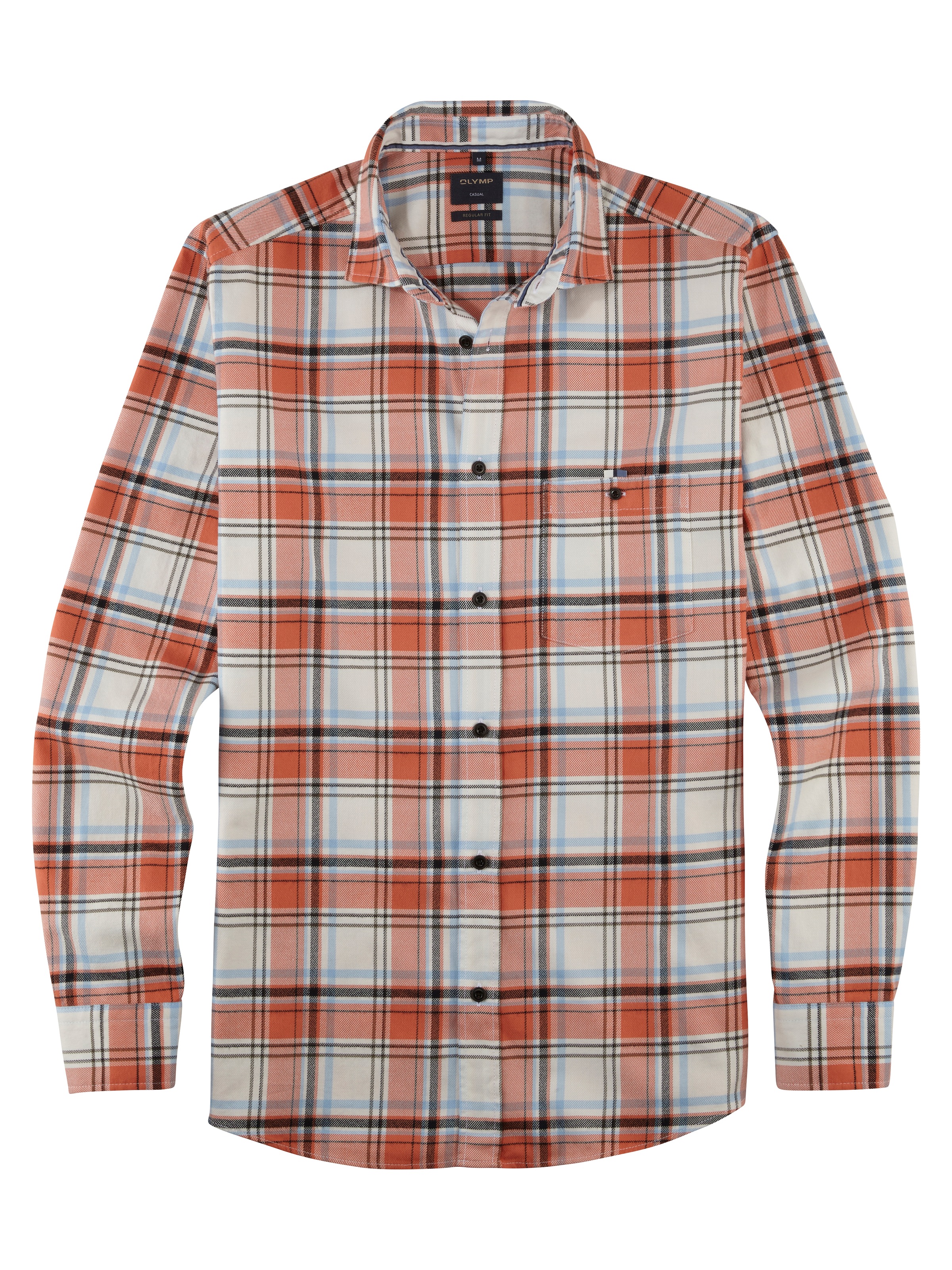 OLYMP Chemise à manches longues »Casual« im Karodessin, Brusttasche mit Knopf